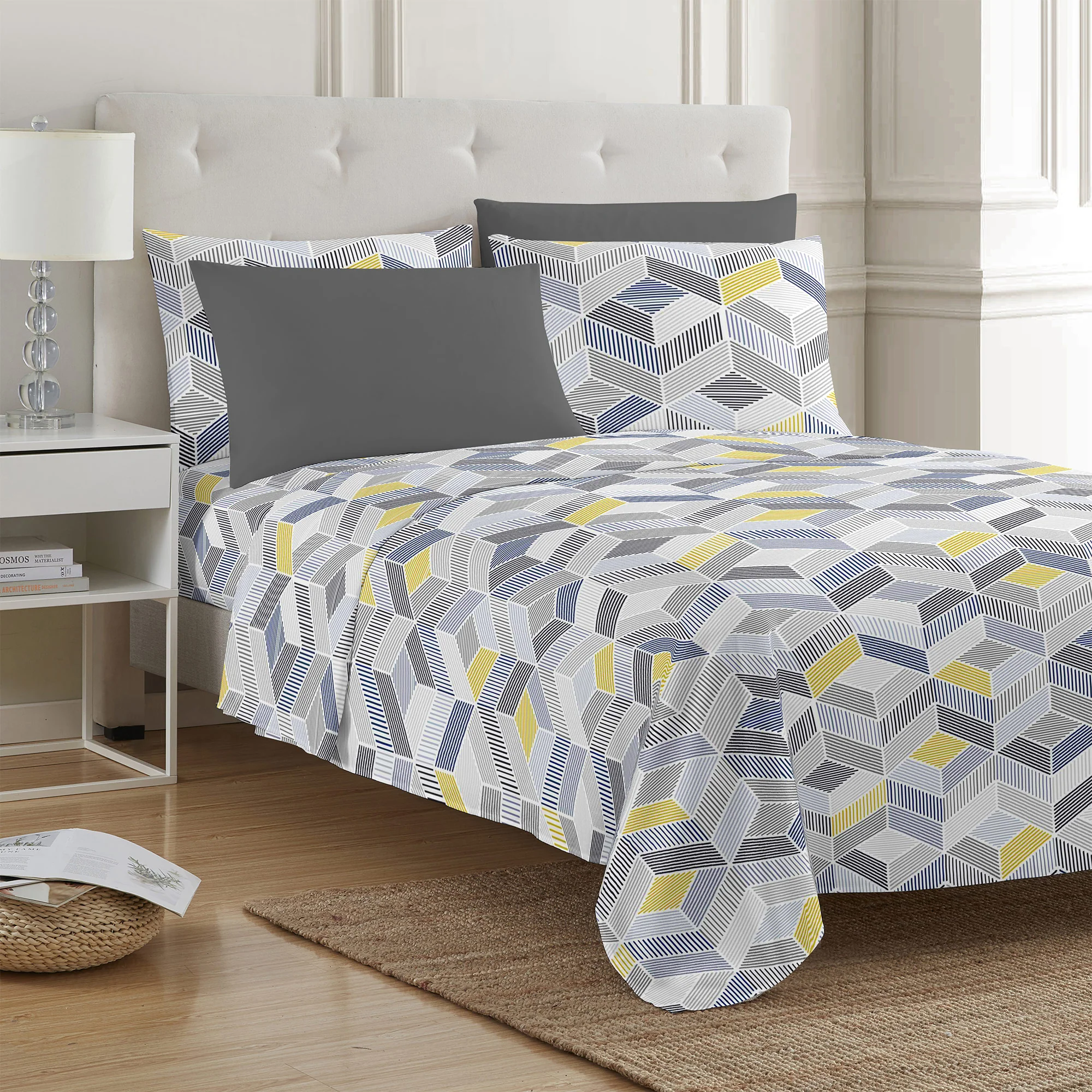 PREMIUS 4-6 Piece Printed Wrinkle-Free Sheet Set, Argo - Image 2