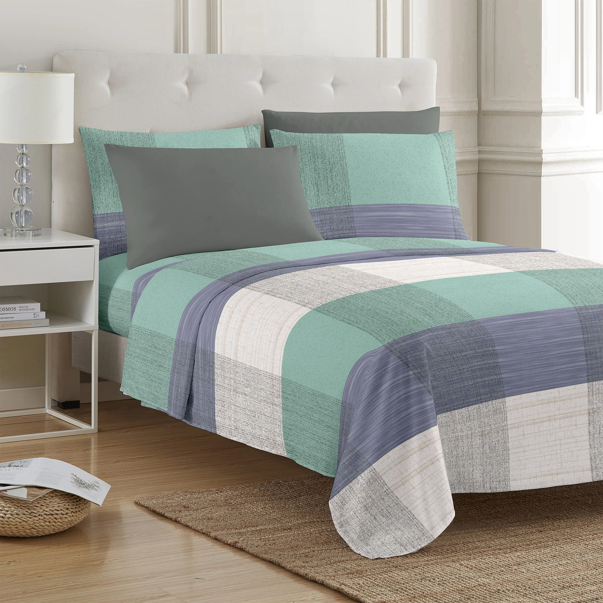 PREMIUS 4-6 Piece Printed Wrinkle-Free Sheet Set, Arnold - Image 3