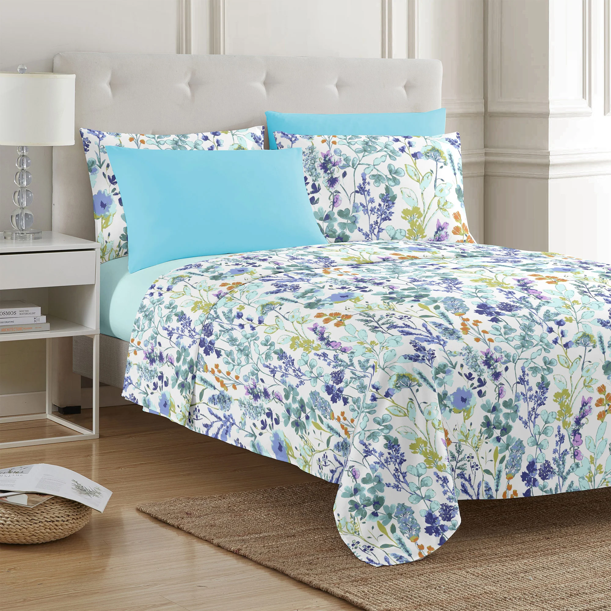 PREMIUS 4-6 Piece Printed Wrinkle-Free Sheet Set, Florence - Image 4