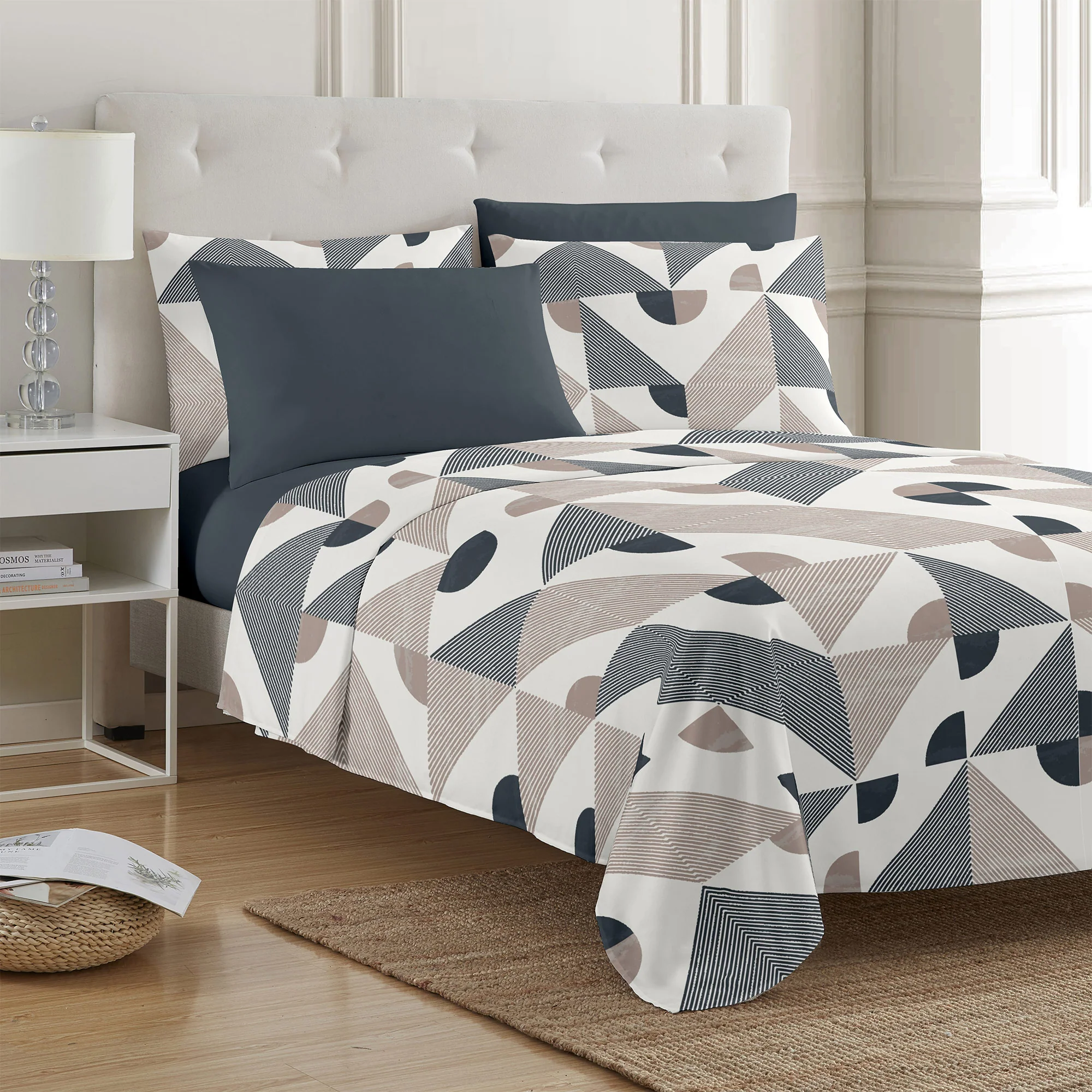 PREMIUS 4-6 Piece Printed Wrinkle-Free Sheet Set, Gatsby - Image 4