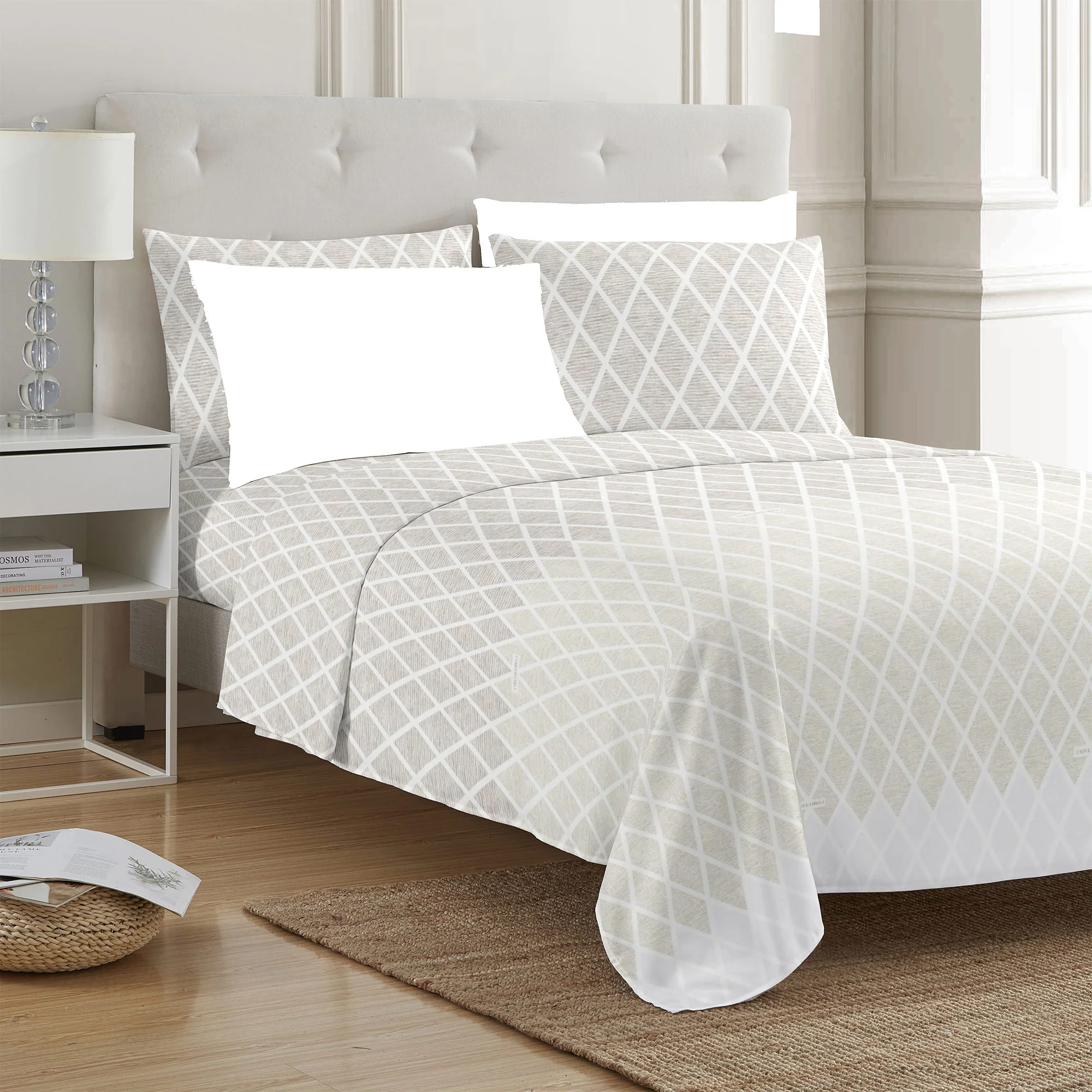 PREMIUS 4-6 Piece Printed Wrinkle-Free Sheet Set, James - Image 4