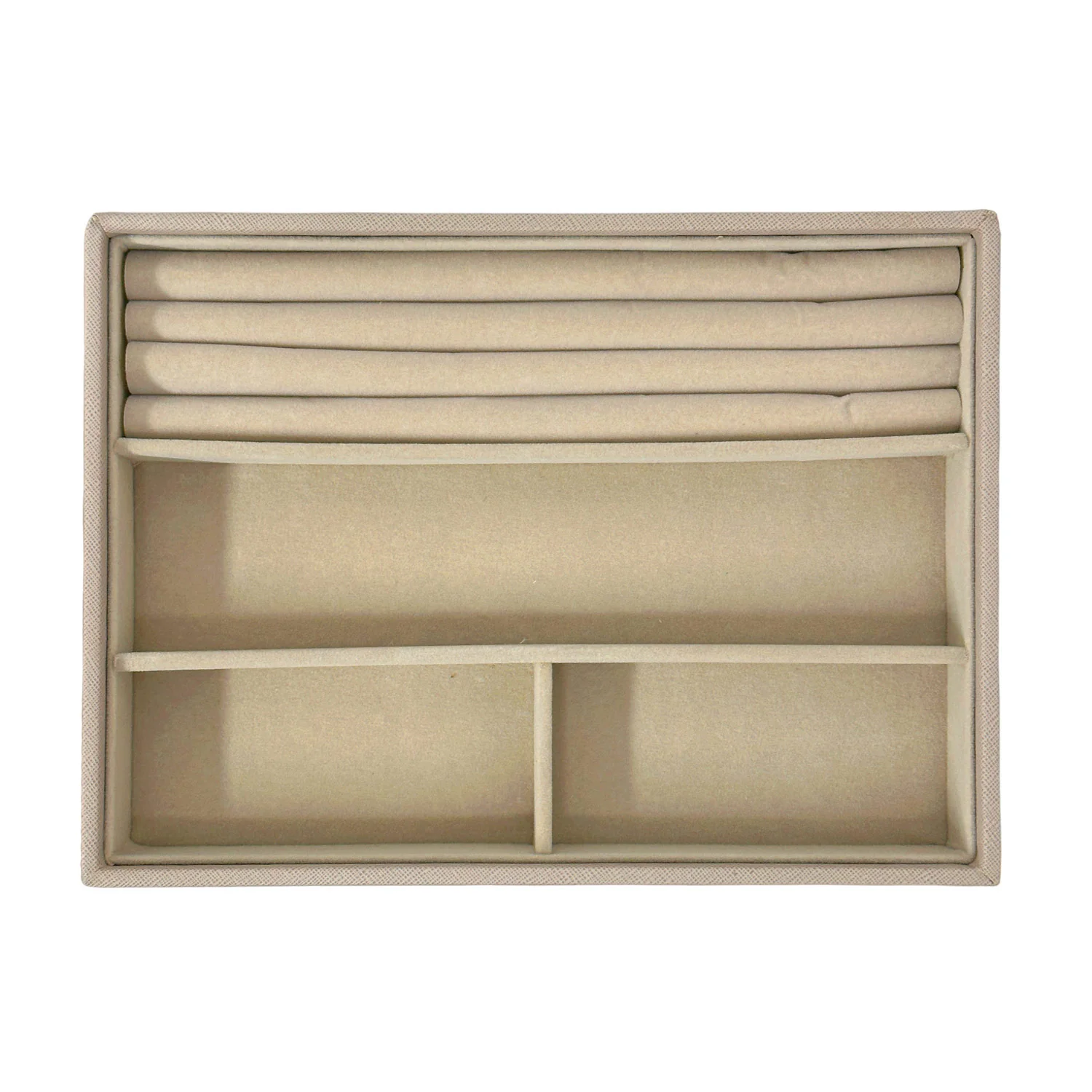 PREMIUS 4 Section Jewlery Tray, Gray, 10x7x1 Inches