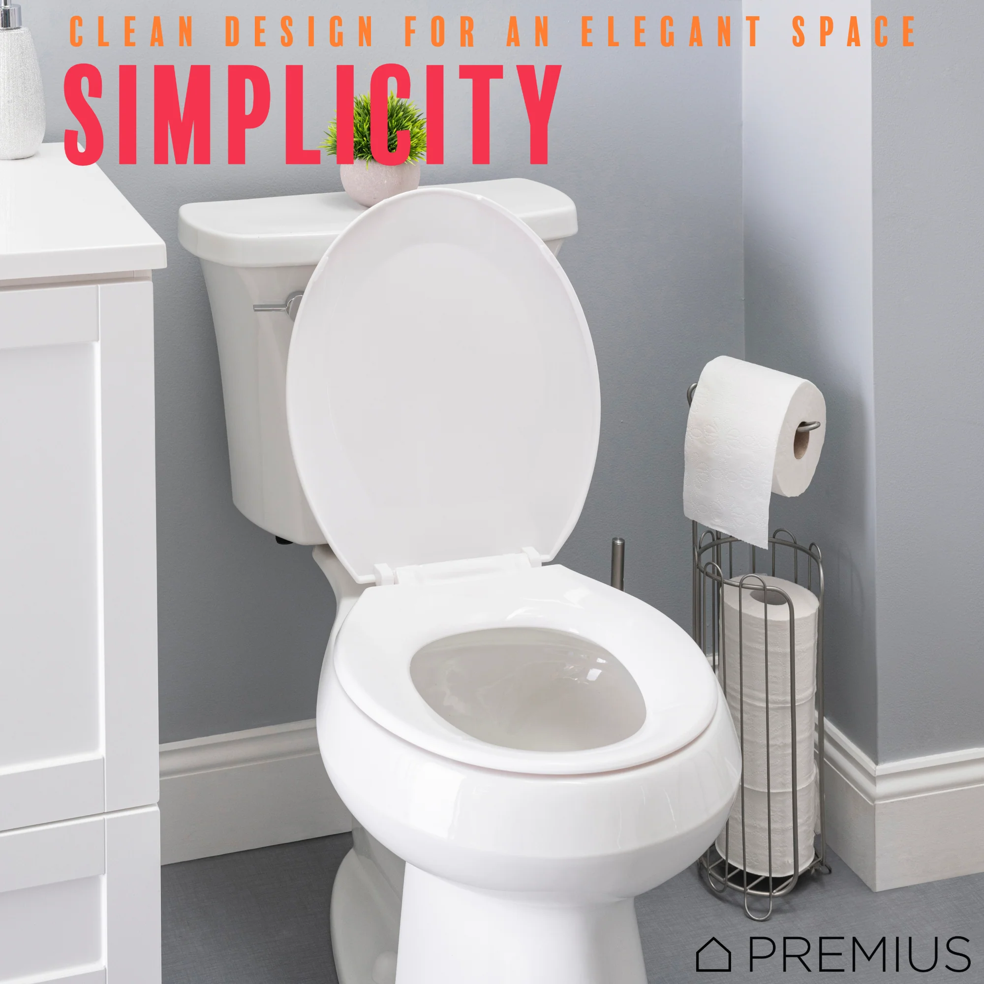 PREMIUS Beveled Plastic Toilet Seat, Standard Round, 17 Inches - Image 4