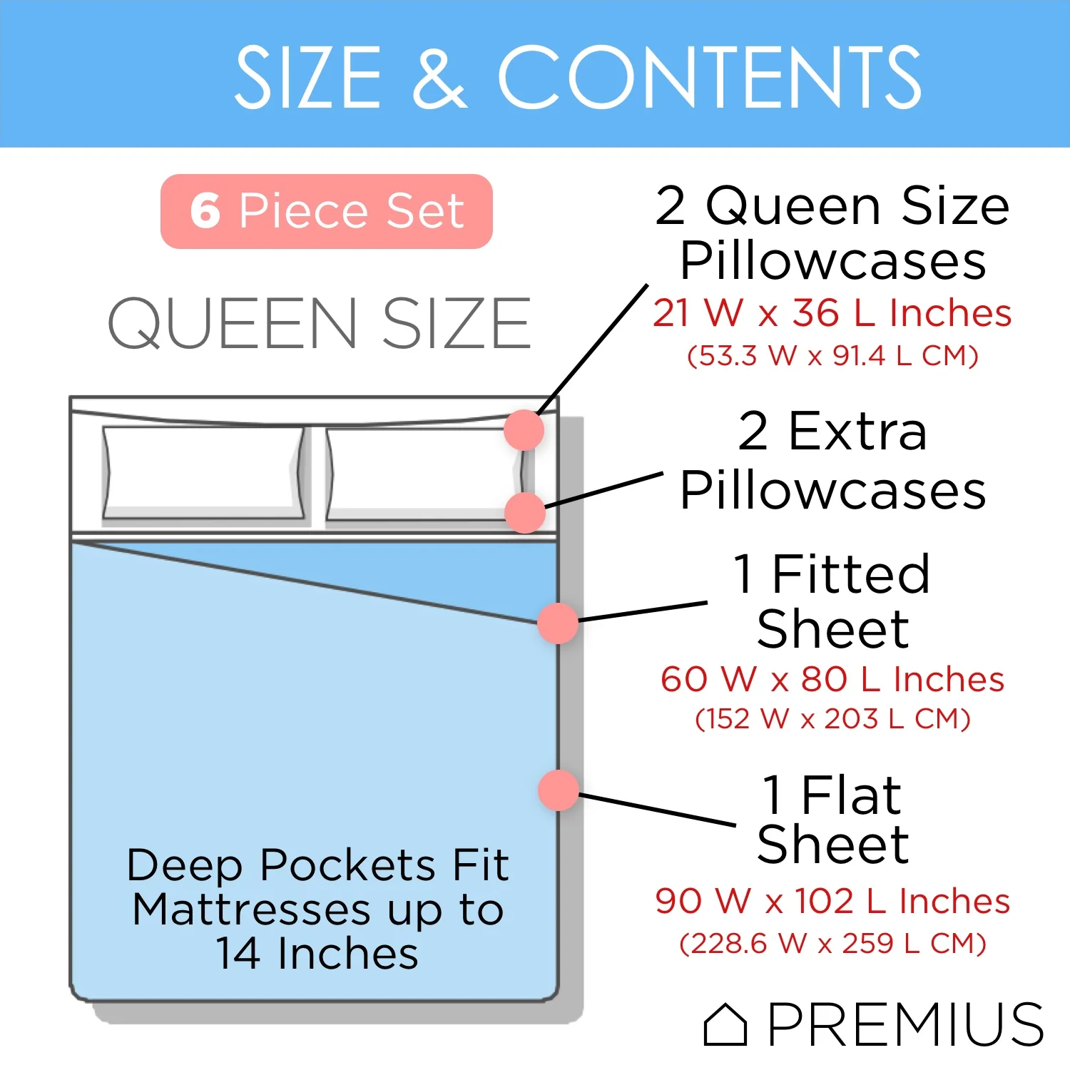 Premius Brooke Luxurious Wrinkle-Free Microfiber Sheet Set - Image 7