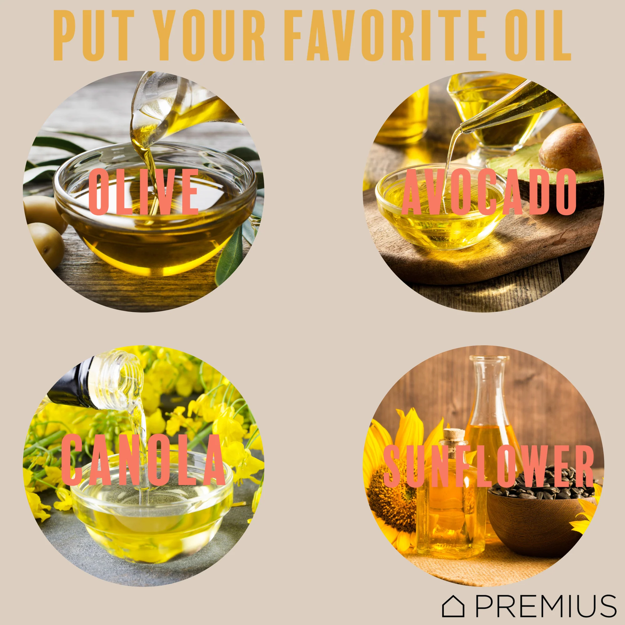 PREMIUS Glass Oil Sprayer Bottle, Natural, 8.45 Ounces - Image 4