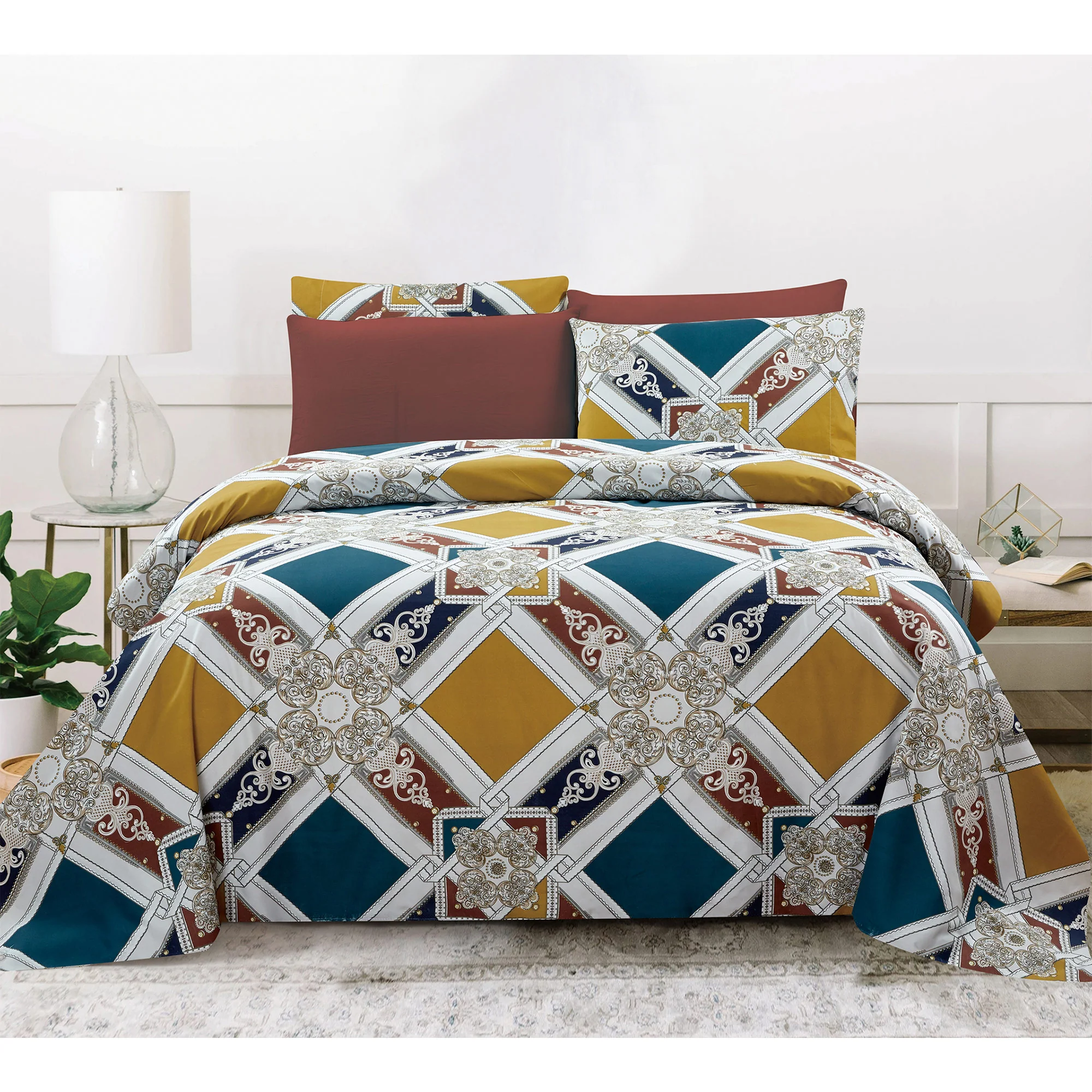 PREMIUS Hyacinth Luxurious Wrinkle-Free Microfiber Sheet Set - Image 2