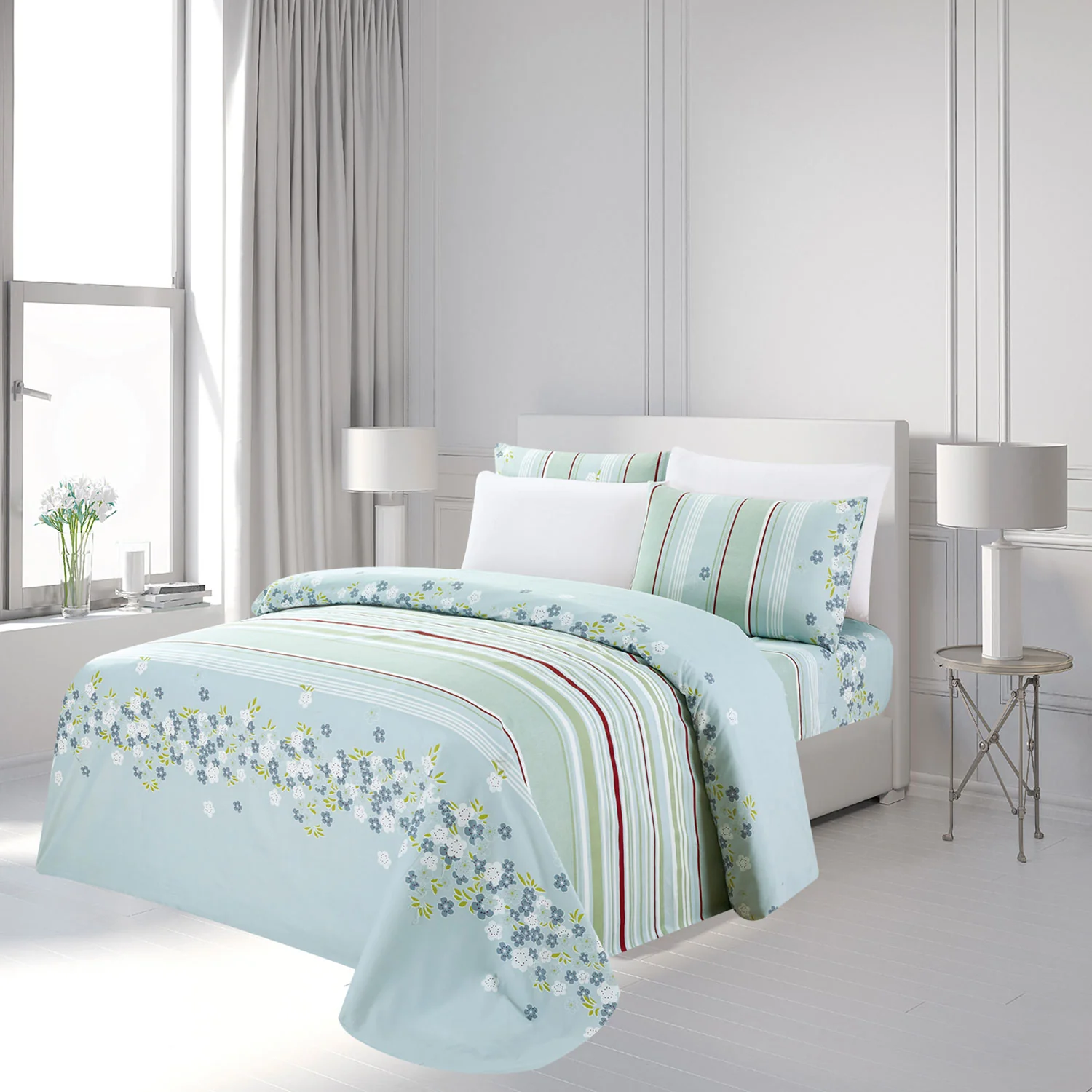 Premius Ivy 6 Piece Premium Luxurious Wrinkle-Free Microfiber Sheet Set - Image 3