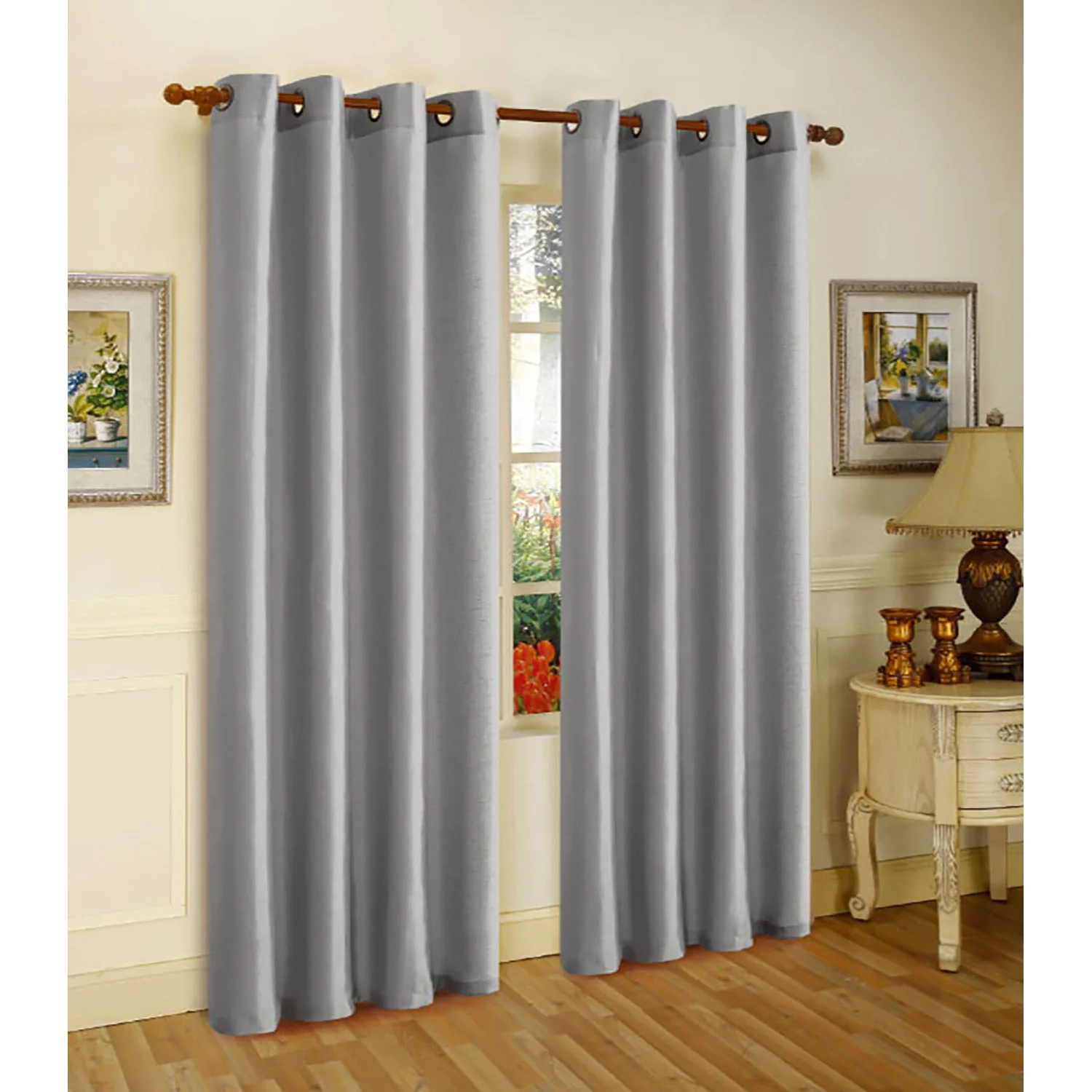 Premius Melanie Faux Silk Grommet Window Panel, 55x108 Inches - Image 17