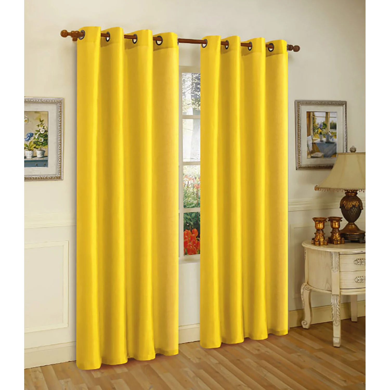 Premius Melanie Faux Silk Grommet Window Panel, 55x108 Inches - Image 3
