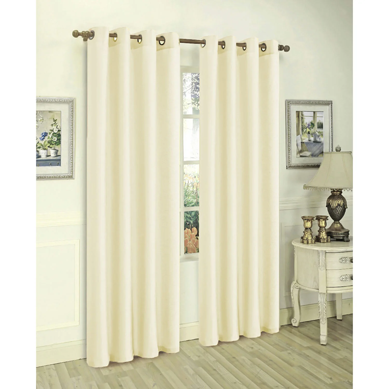 Premius Melanie Faux Silk Grommet Window Panel, 55x108 Inches - Image 8