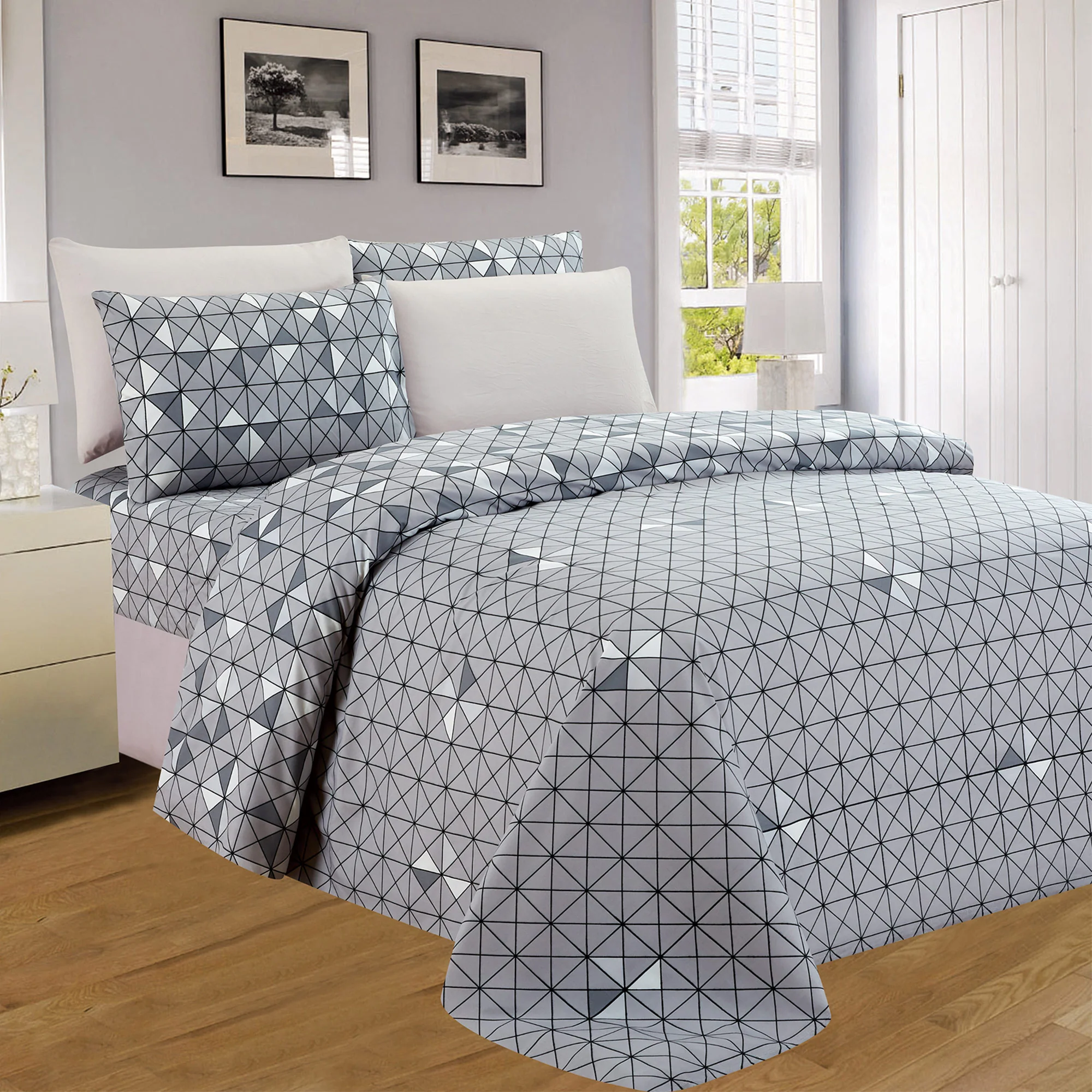 PREMIUS Mozzy Printed Wrinkle Free Microfiber Sheet Set - Image 2