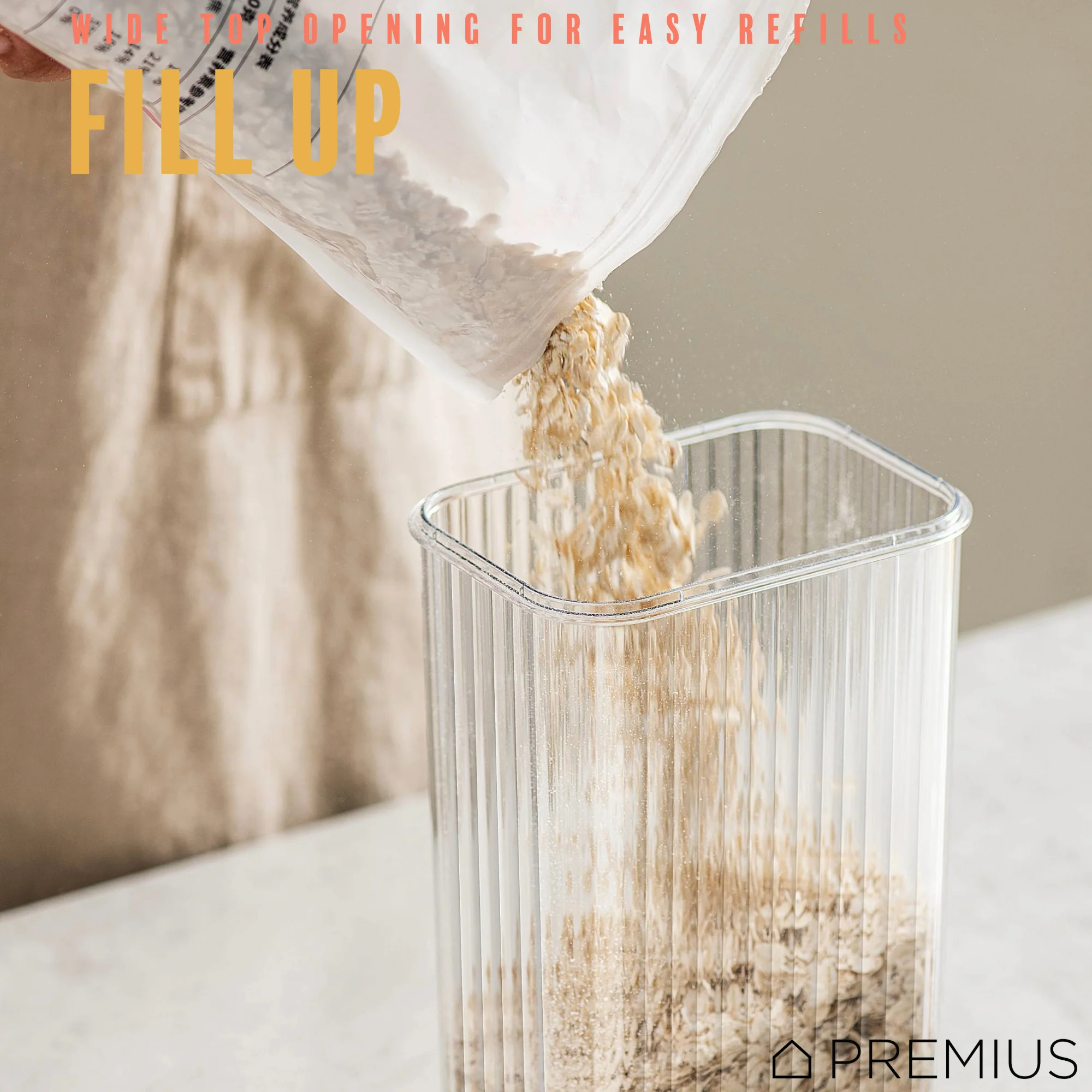 PREMIUS Plastic Food Storage Container, Rectangle, Clear-Natural - Image 18