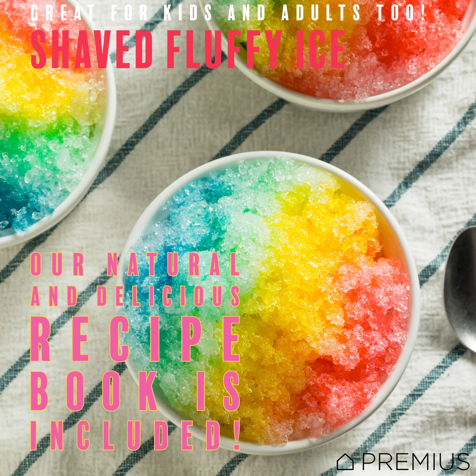 PREMIUS Rechargeable Cordless Hawaiian Shaved Ice Maker, Snow Cone Machine, Mint - Image 7