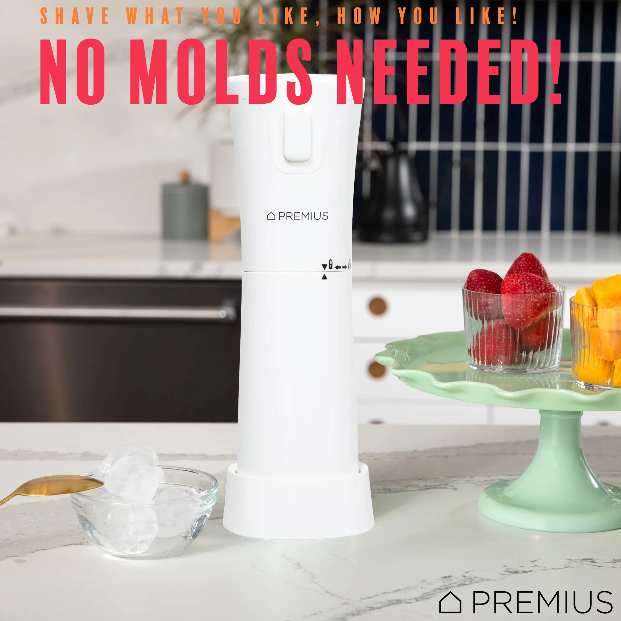 PREMIUS Rechargeable Cordless Hawaiian Shaved Ice Maker, Snow Cone Machine, White - Image 6
