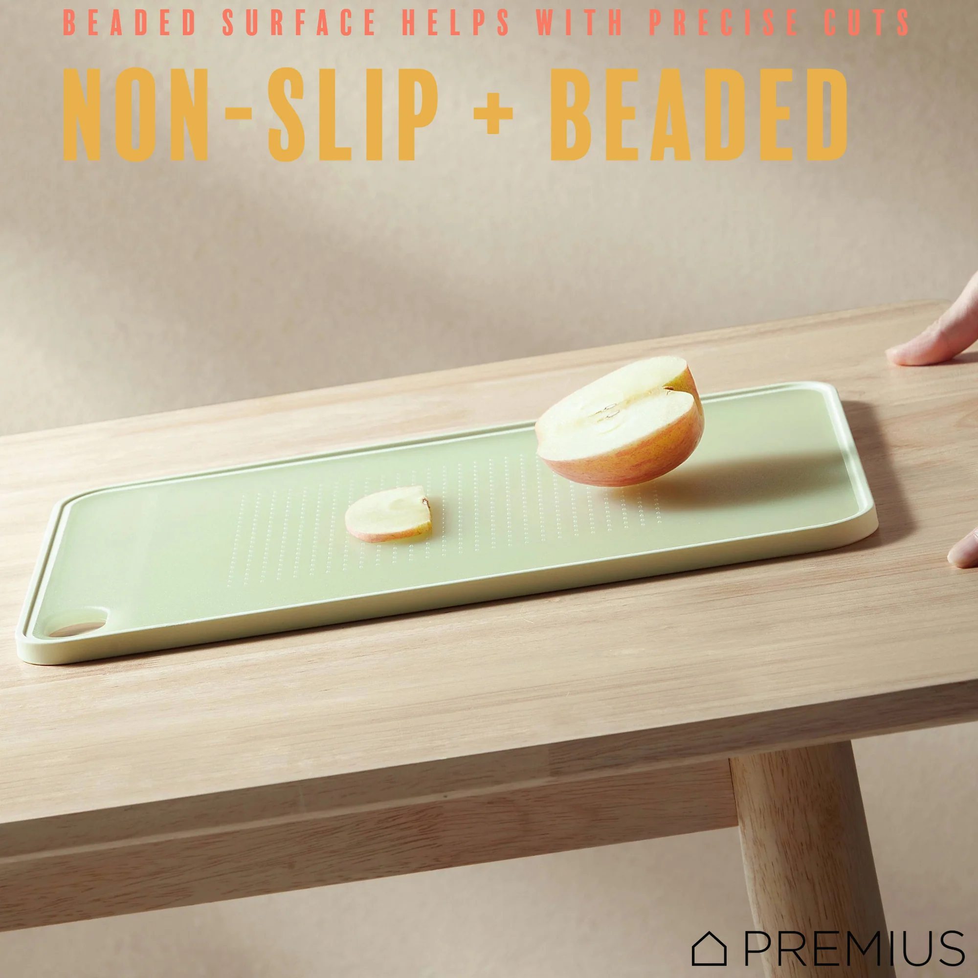 PREMIUS Reversible Non-Slip Cutting Board with Grater, Green, Large, 10.82x16.12 Inches - Image 4