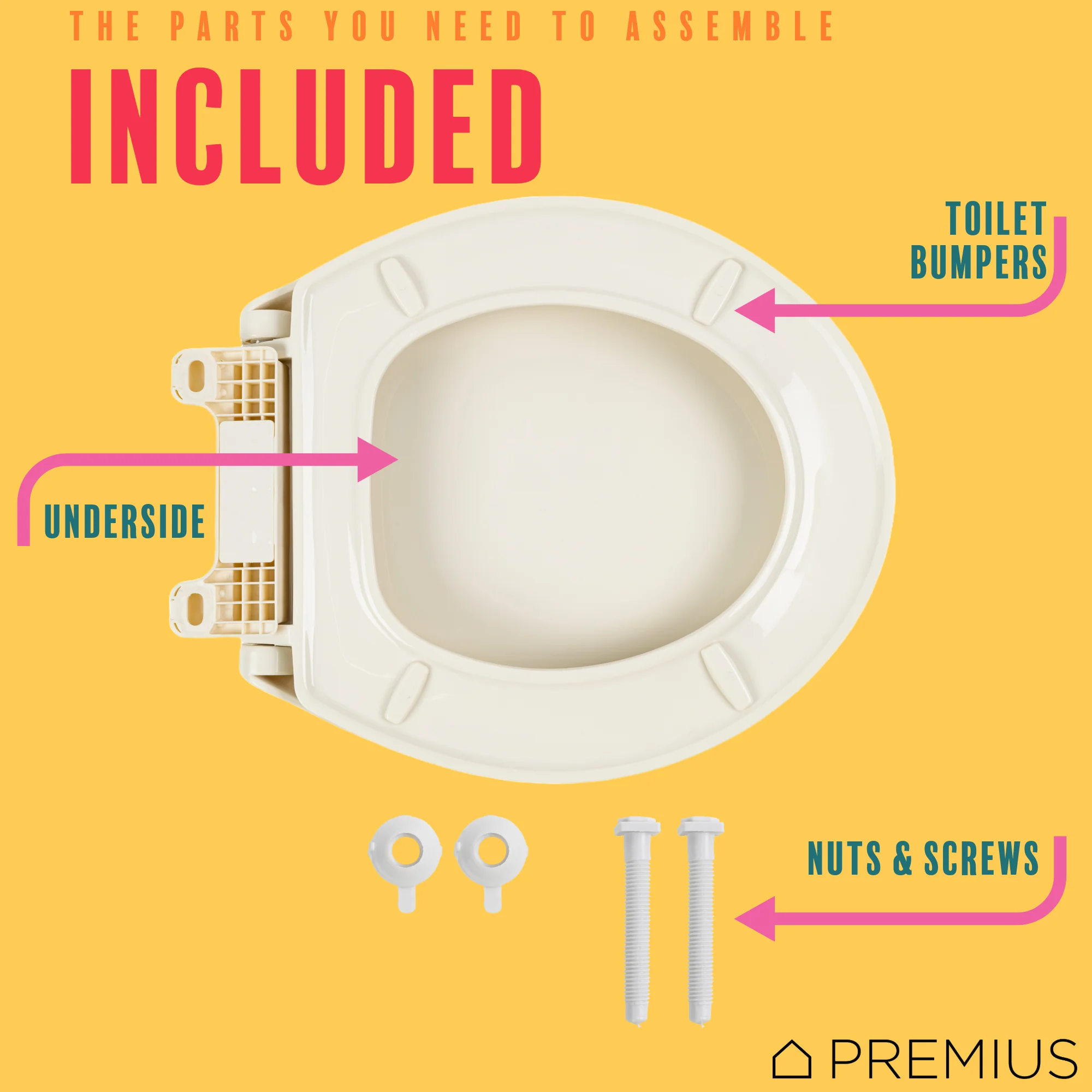 PREMIUS Slow Close Beveled Plastic Toilet Seat, Standard Round, 17 Inches - Image 12