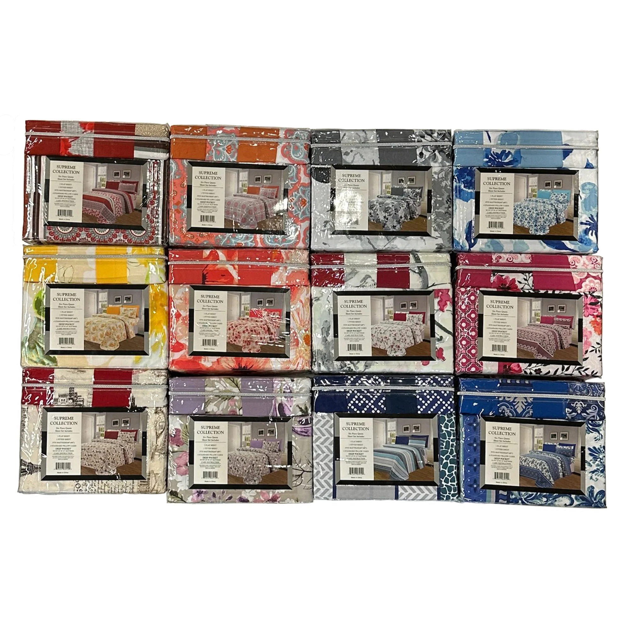 PREMIUS Supreme Collection Wrinkle-Free Microfiber Sheet Set, Assorted Prints - Image 6