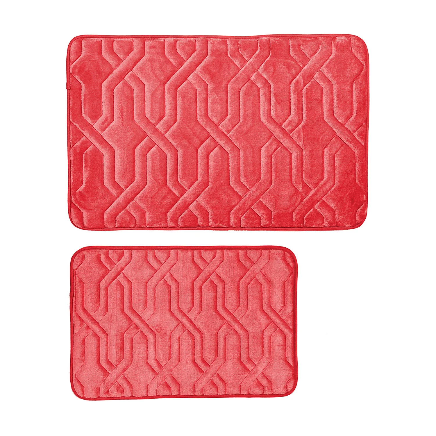Priscilla Trellis Design 2 Piece Memory Foam Bath Rugs, 17x24-20x30 Inches - Image 5