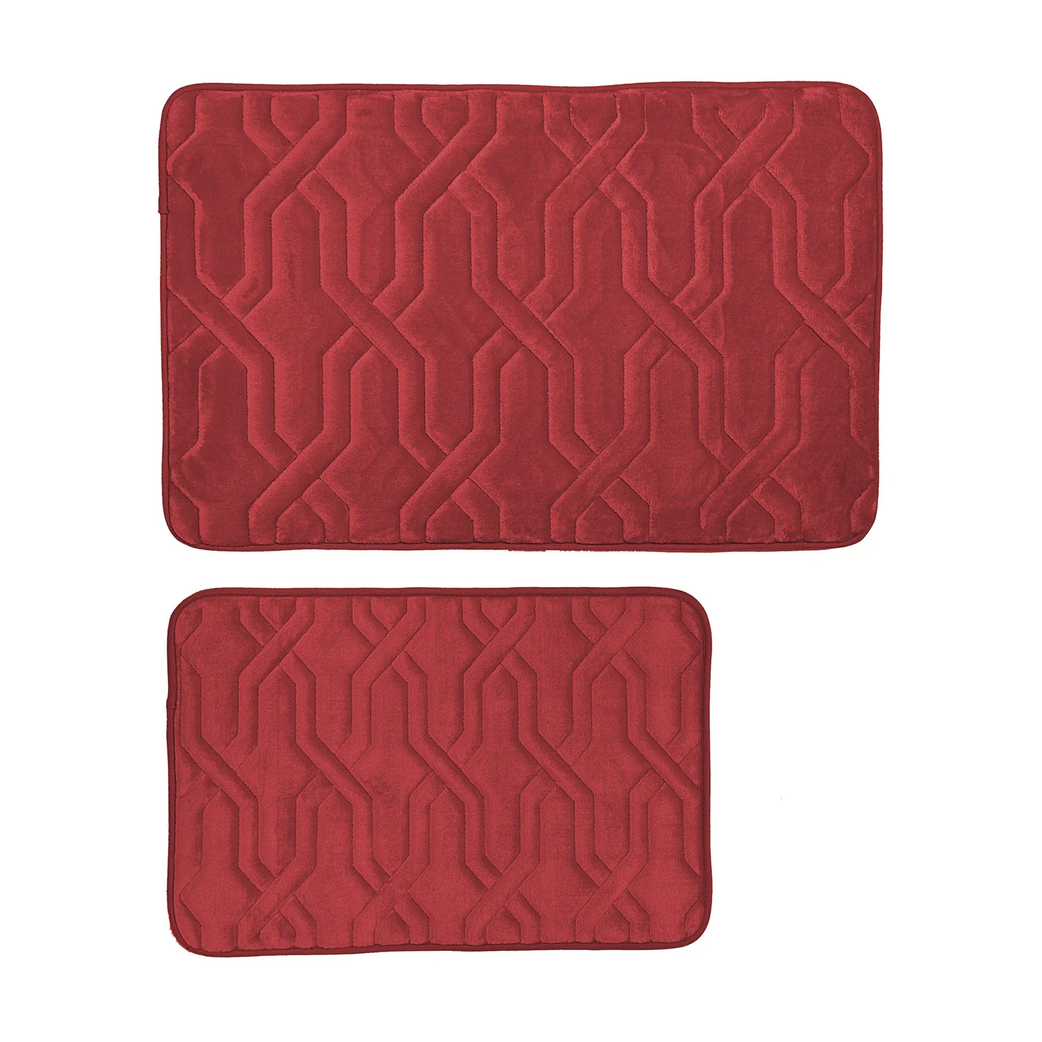 Priscilla Trellis Design 2 Piece Memory Foam Bath Rugs, 17x24-20x30 Inches - Image 7