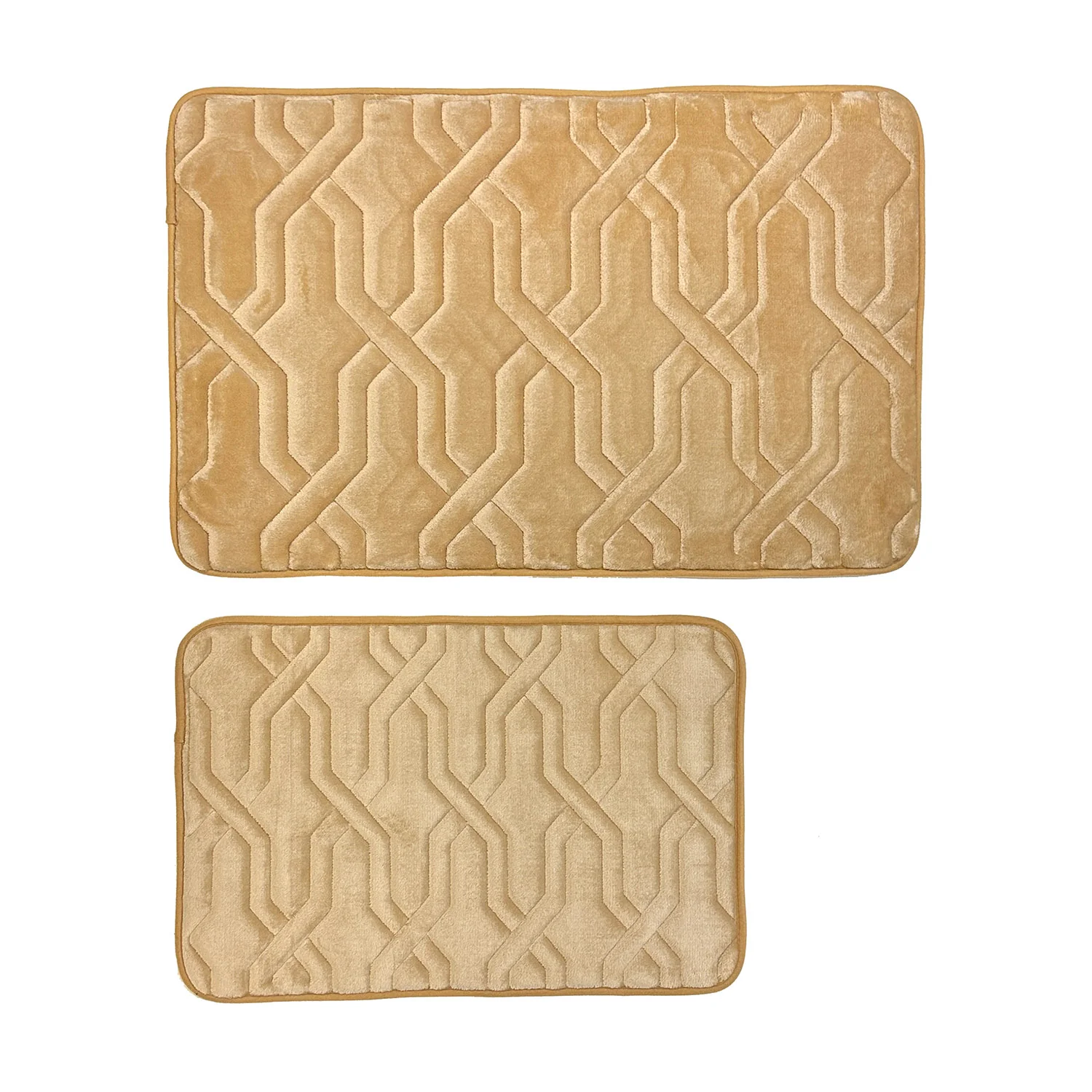 Priscilla Trellis Design 2 Piece Memory Foam Bath Rugs, 17x24-20x30 Inches - Image 8