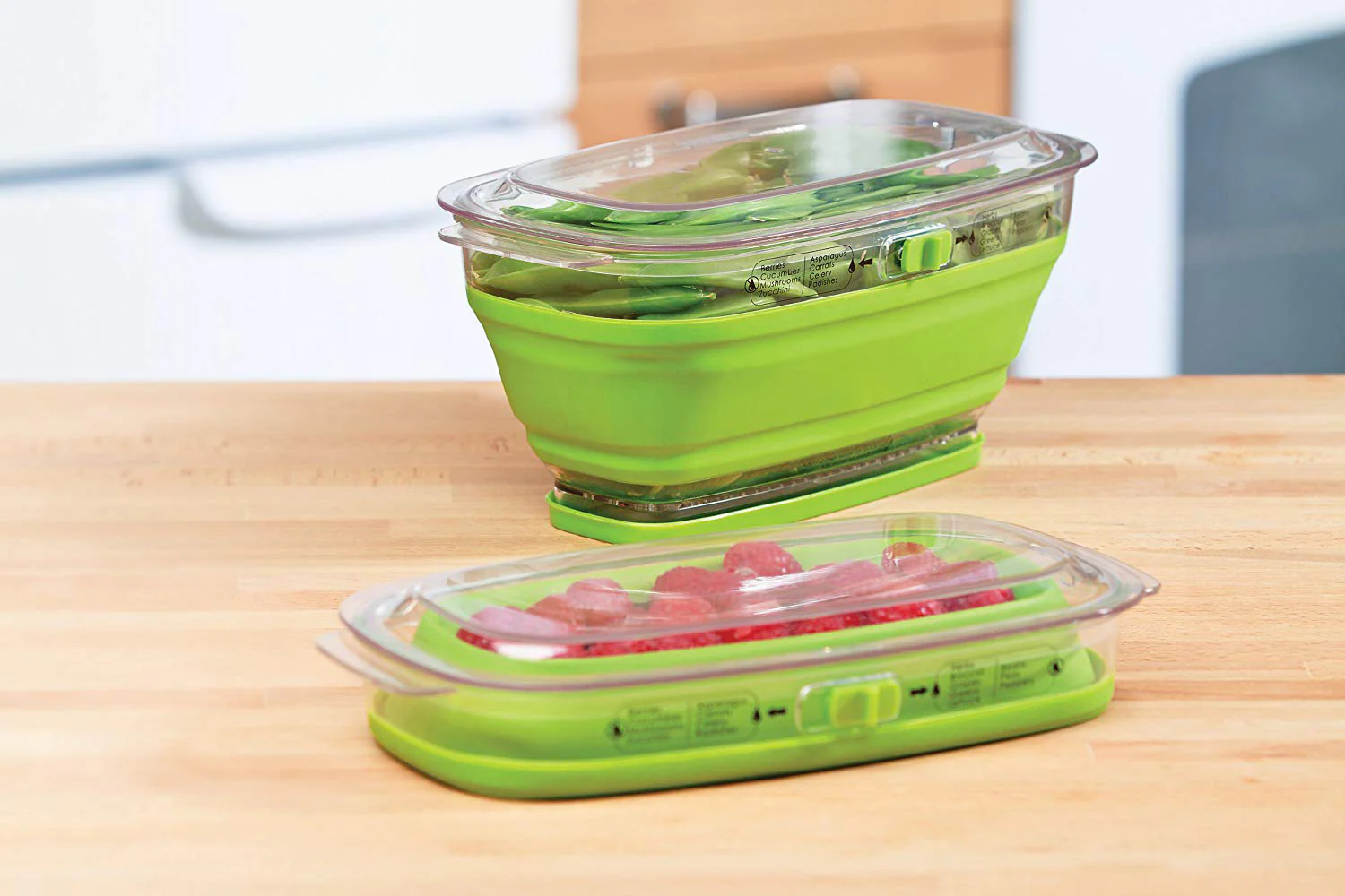 Progressive Prepworks Collapsible Mini Produce Keeper, Green, 2 Quart - Image 7