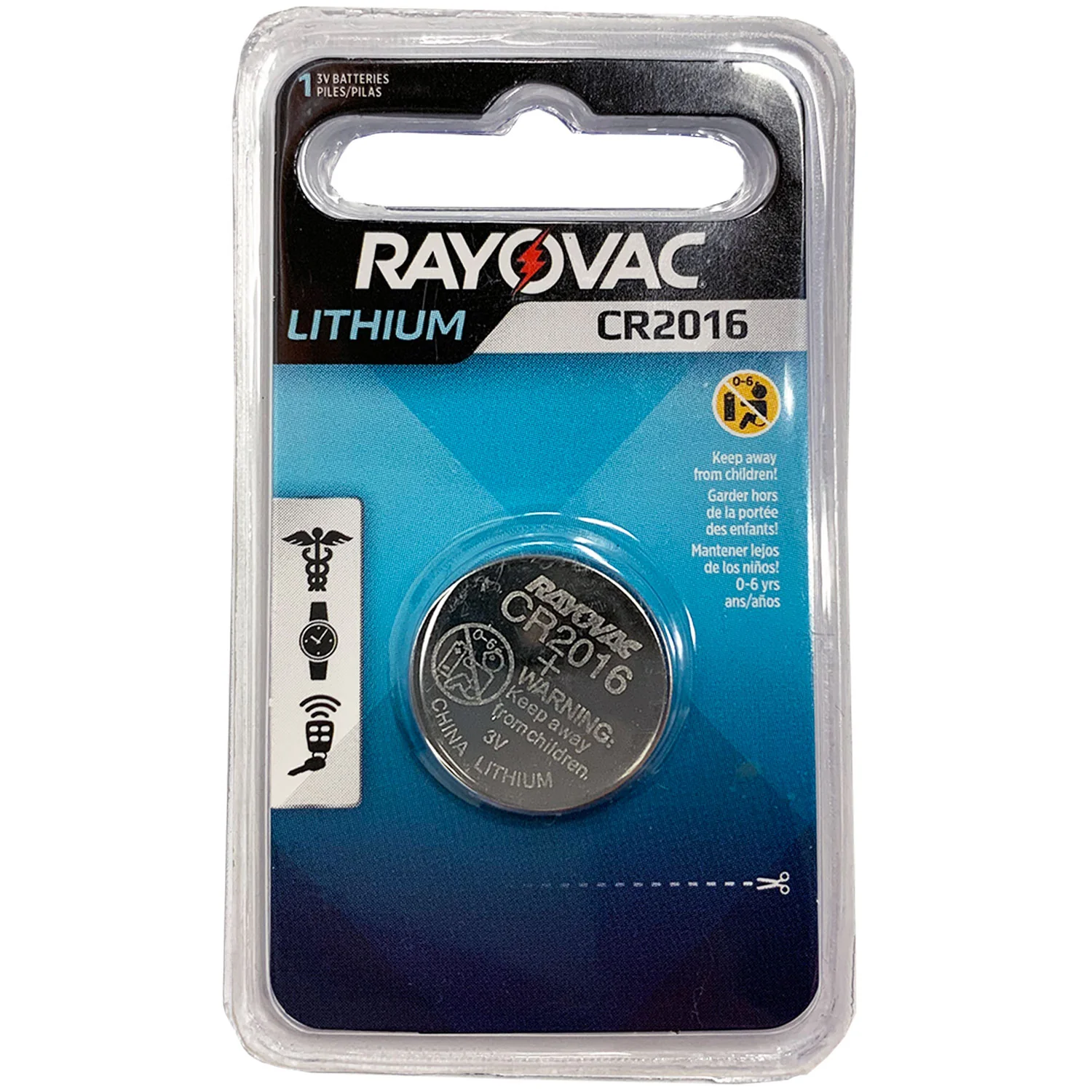 Rayovac Lithium 3-Volt Coin Cell Battery, CR2016 (Pack of 4) - Image 2