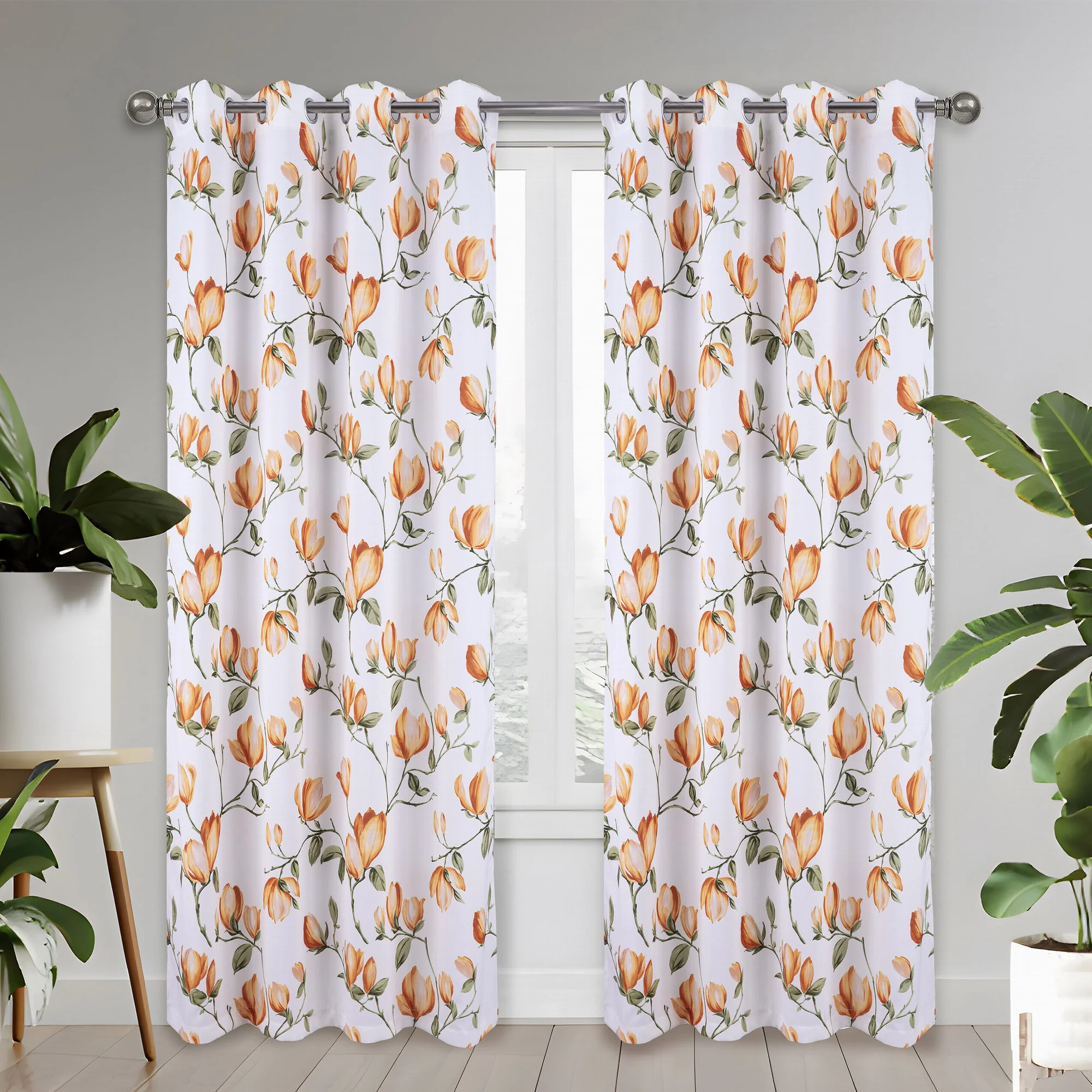 Regina Floral Room Darkening Grommet Window Panel, 54x84 Inches - Image 2