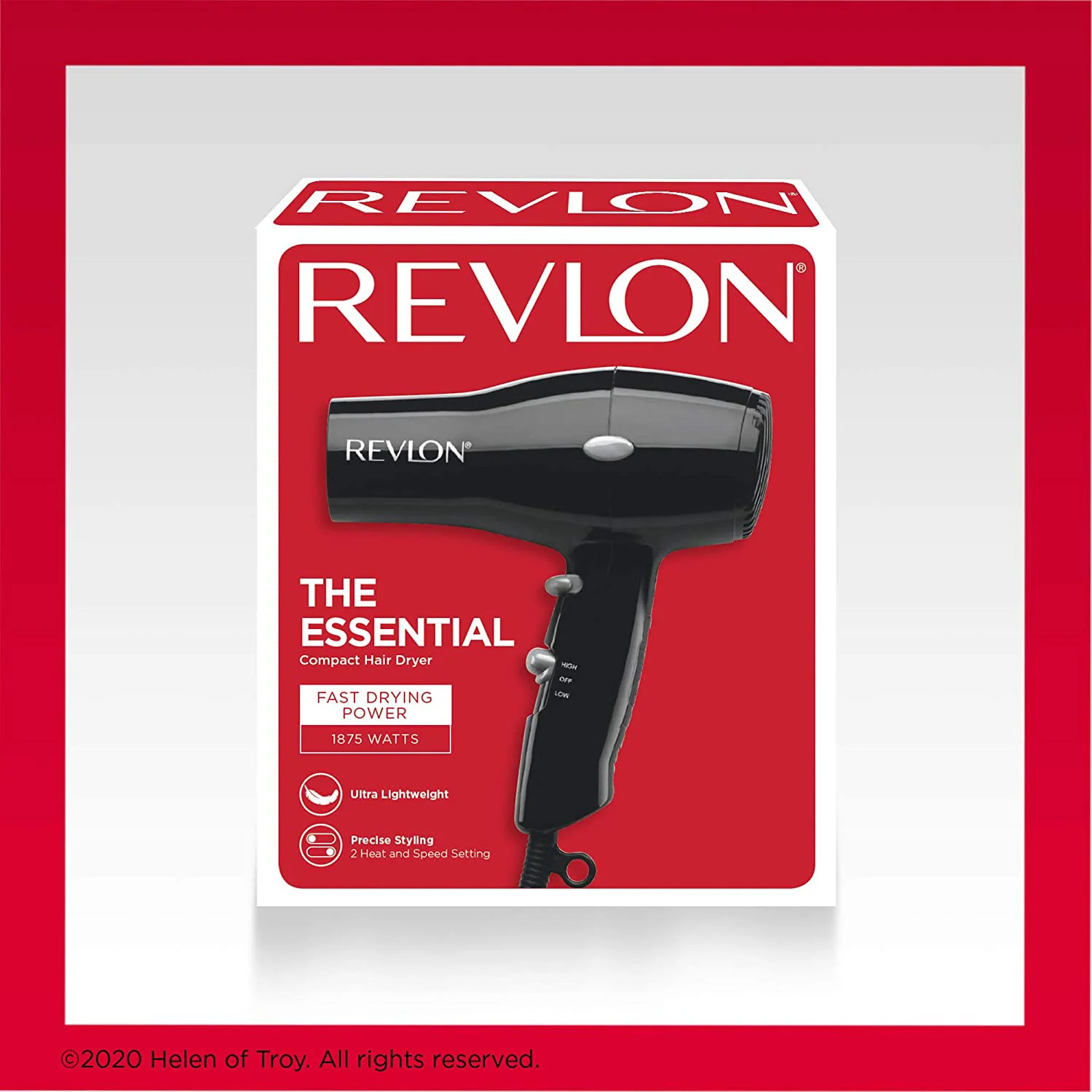 Revlon Essential Lightweight Compact Travel Hair Dryer, Black, 1875 Watts - Image 6