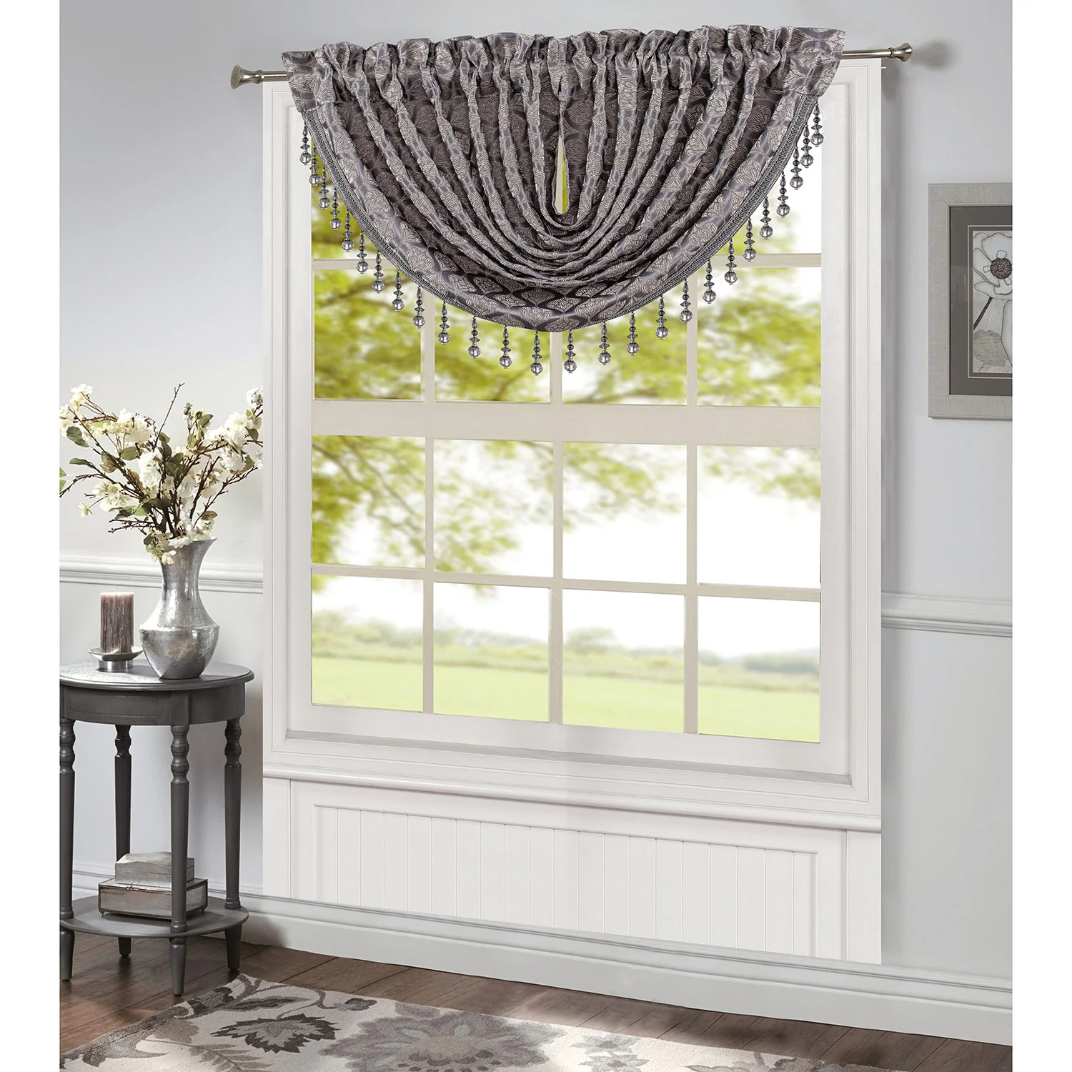 Robin Jacquard Rod Pocket Window Panel and Valance Treatment, All Sold Separately - Image 6