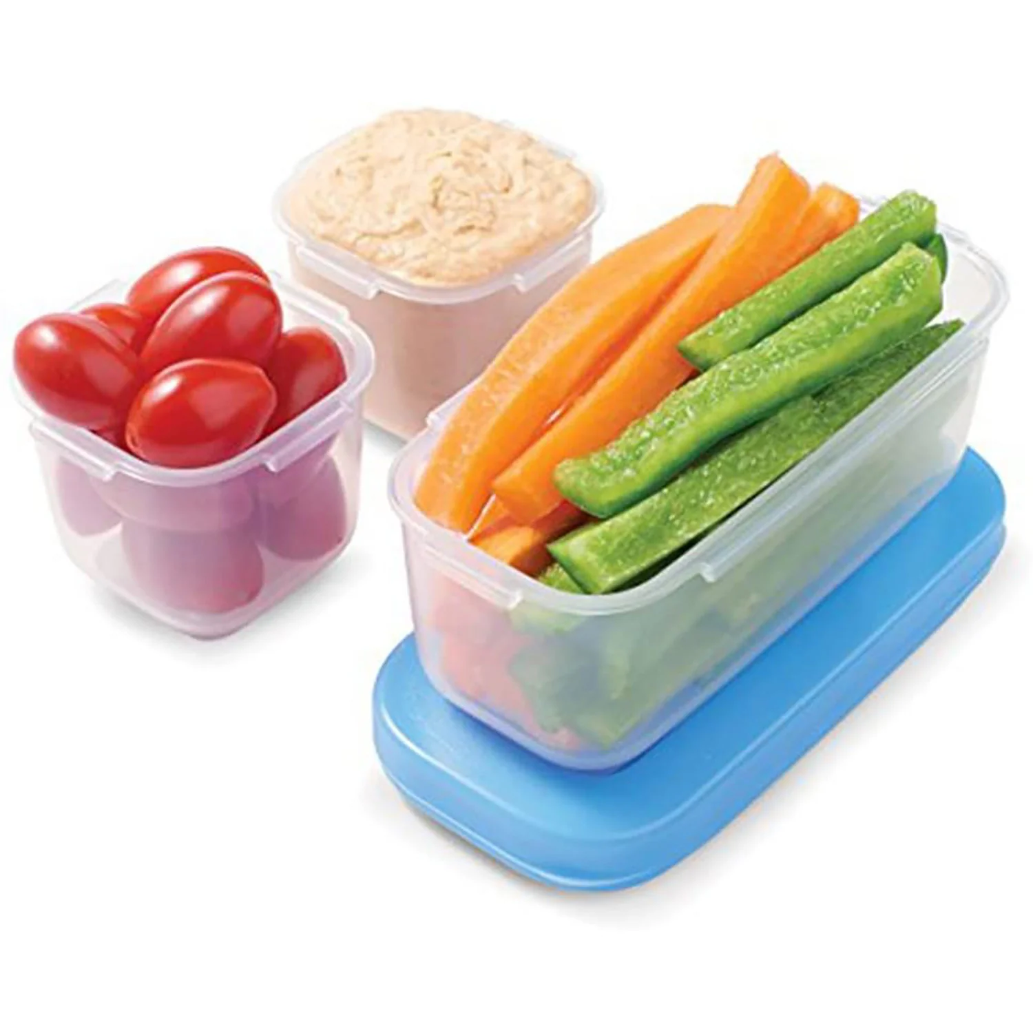 Rubbermaid LunchBlox Leak-Proof Snack Kit, Small, Blue-Clear - Image 2