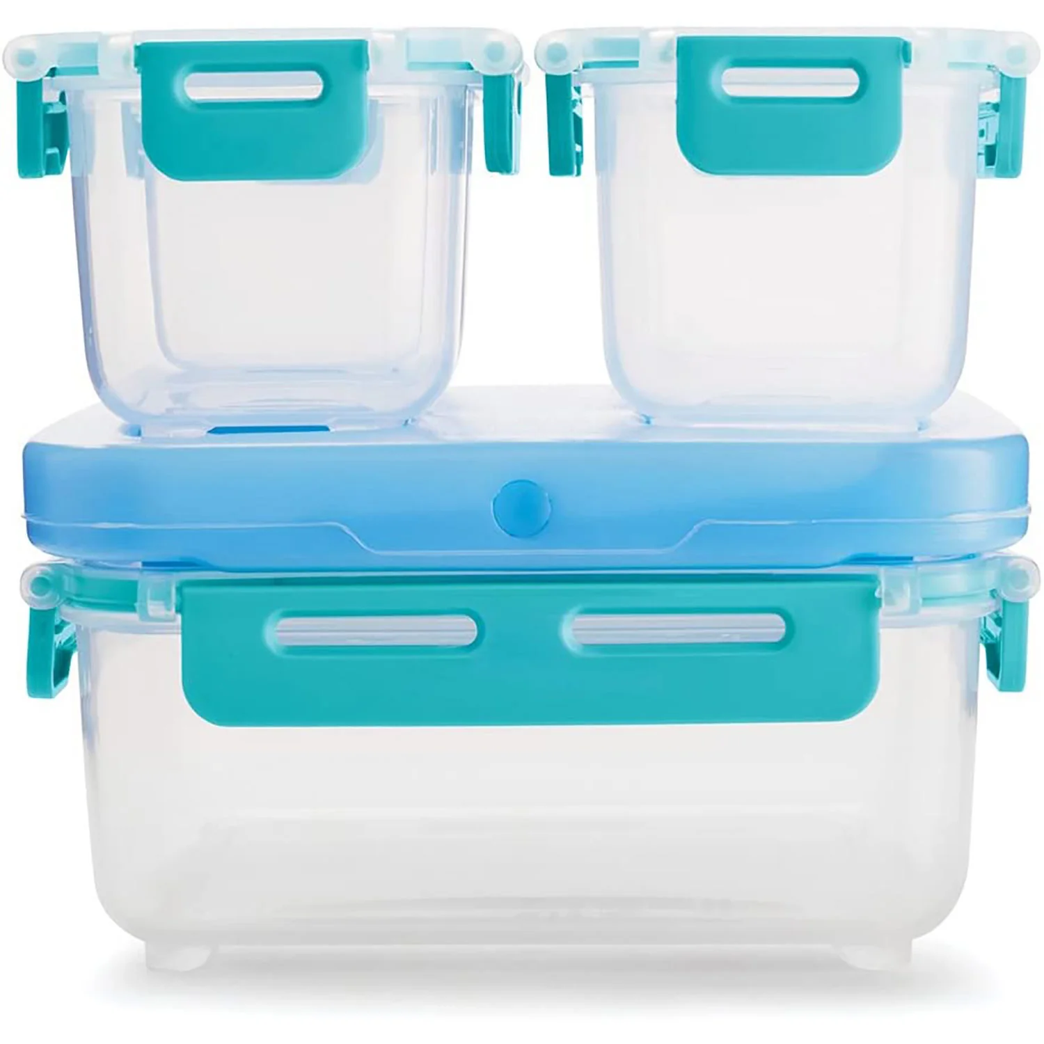 Rubbermaid LunchBlox Leak-Proof Snack Kit, Small, Blue-Clear - Image 3