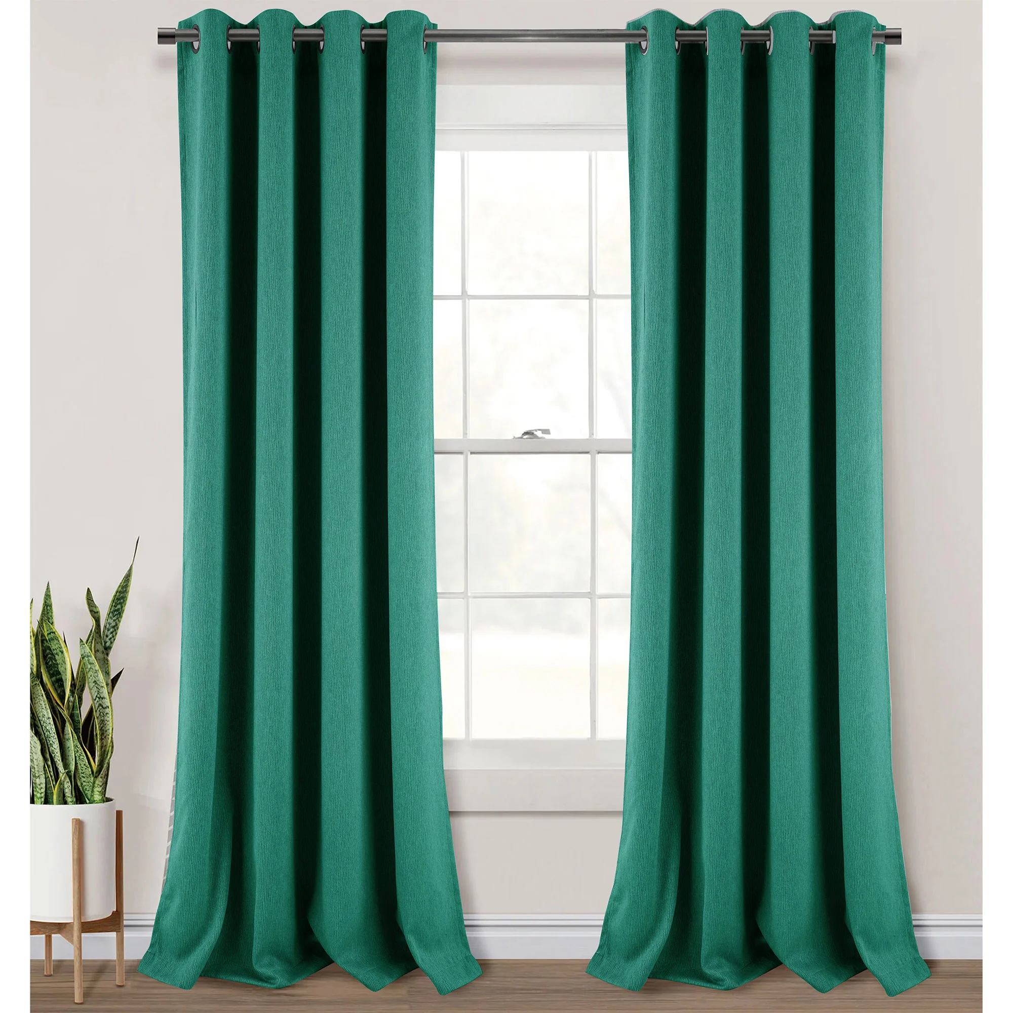 Salem Faux Linen Room Darkening Grommet Window Panel, 54x84 Inches - Image 8