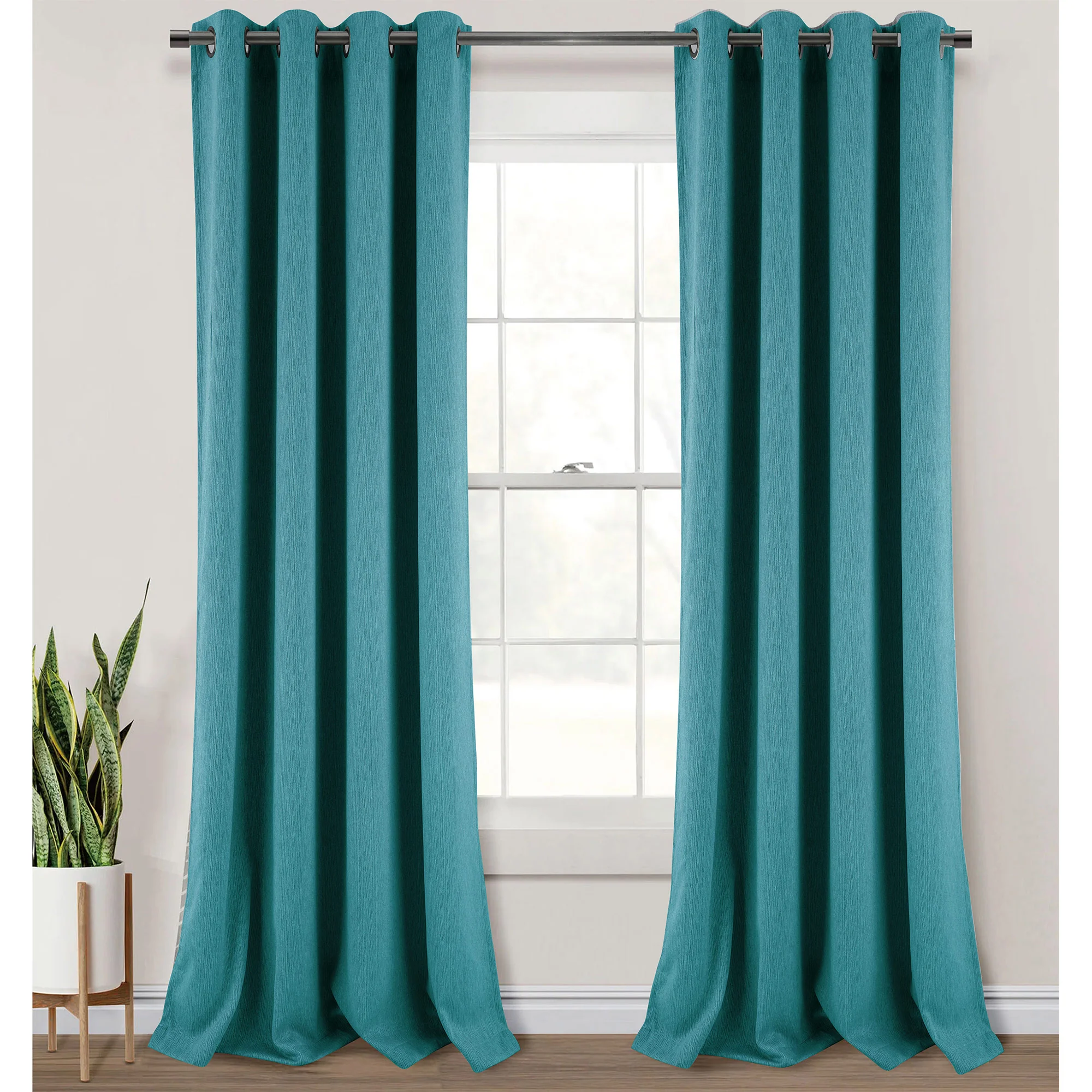 Salem Faux Linen Room Darkening Grommet Window Panel, 54x84 Inches - Image 9