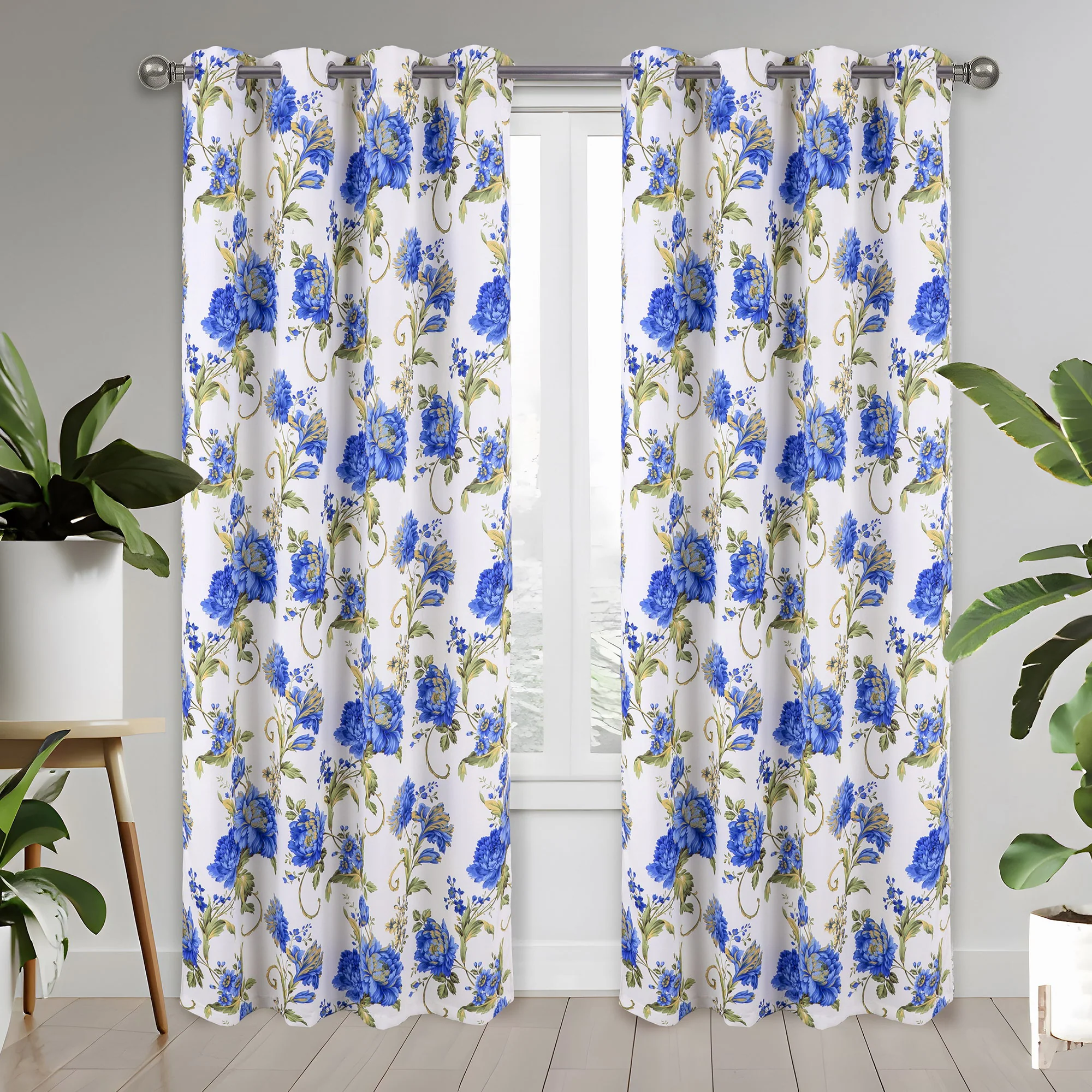 Samantha Floral Room Darkening Grommet Window Panel, 54x84 Inches - Image 2