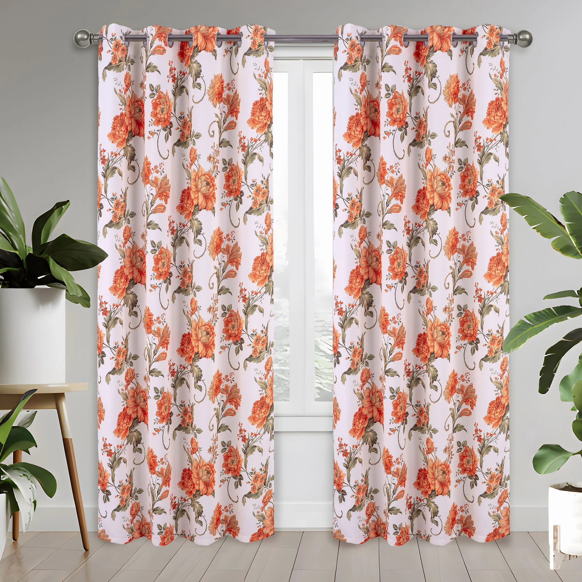 Samantha Floral Room Darkening Grommet Window Panel, 54x84 Inches - Image 3