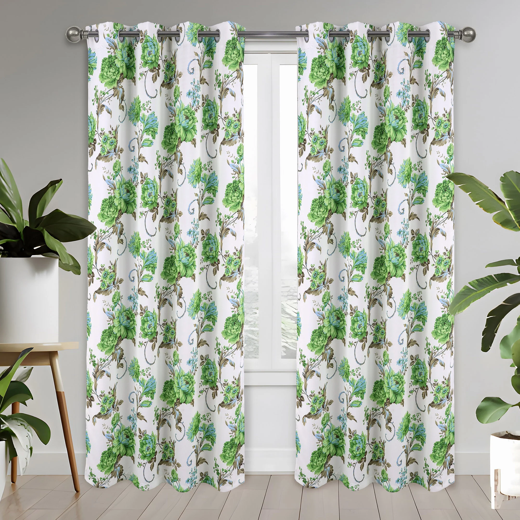 Samantha Floral Room Darkening Grommet Window Panel, 54x84 Inches - Image 4