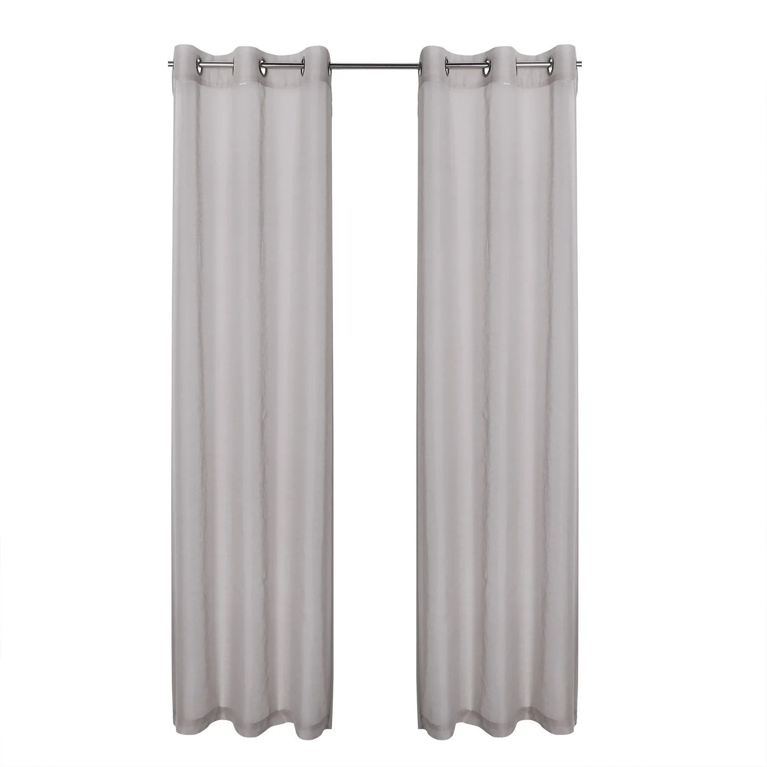 Sheffield 2-Pack Solid Sheer Grommet Window Panel, Linen, 76x84 Inches - Image 4