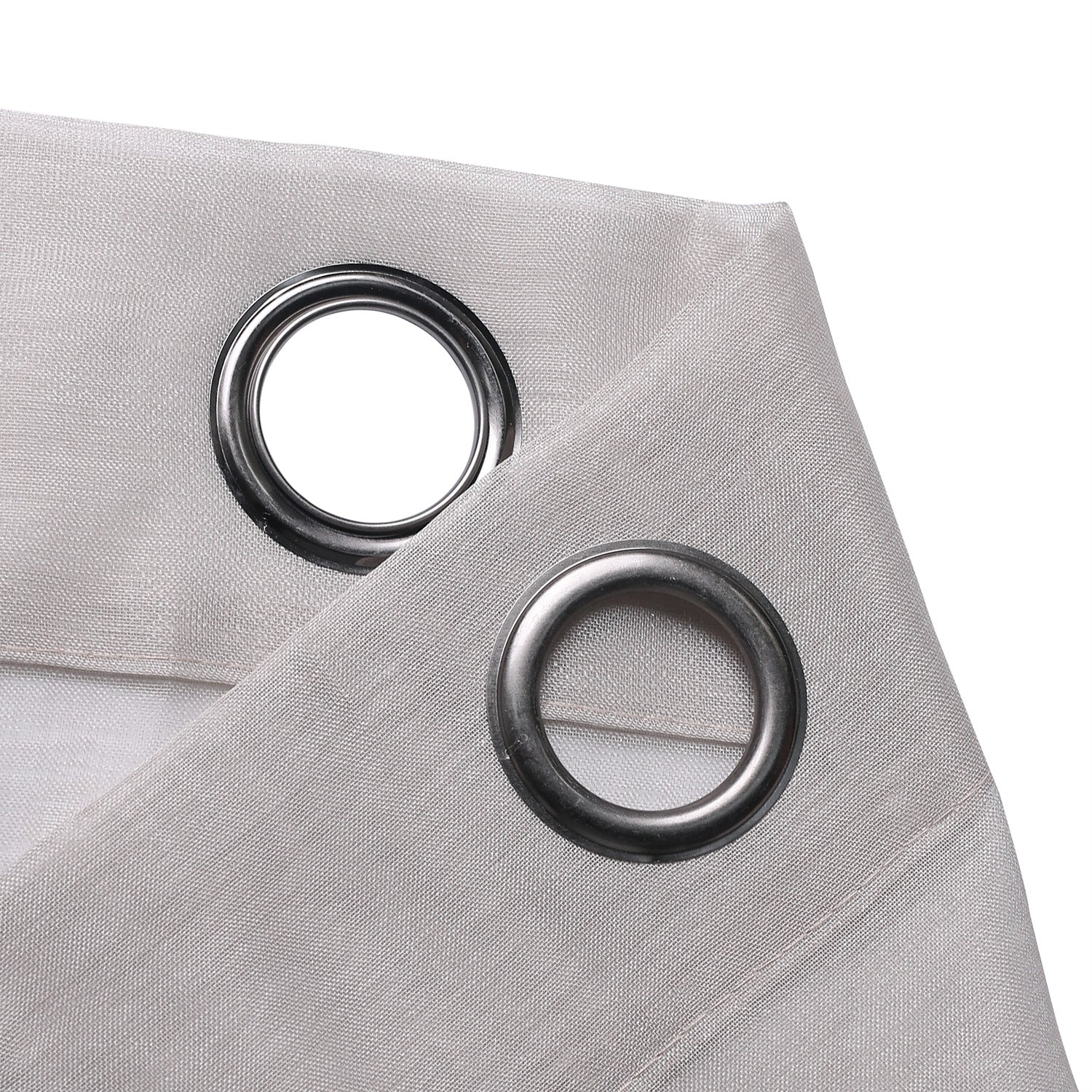 Sheffield 2-Pack Solid Sheer Grommet Window Panel, Linen, 76x84 Inches - Image 5