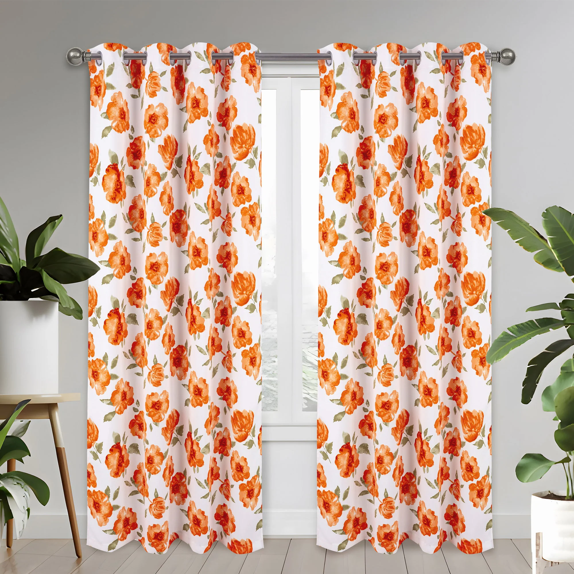 Sherly Floral Room Darkening Grommet Window Panel, 54x84 Inches - Image 2