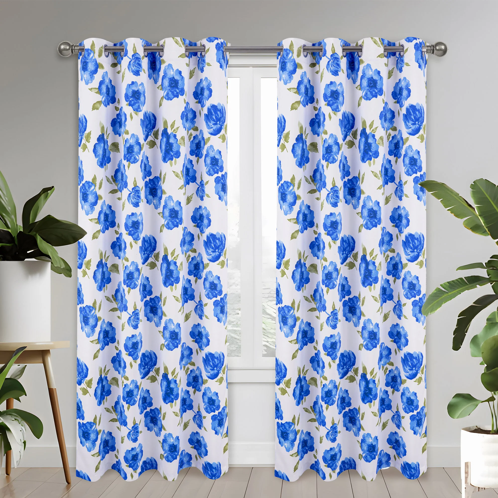 Sherly Floral Room Darkening Grommet Window Panel, 54x84 Inches - Image 4