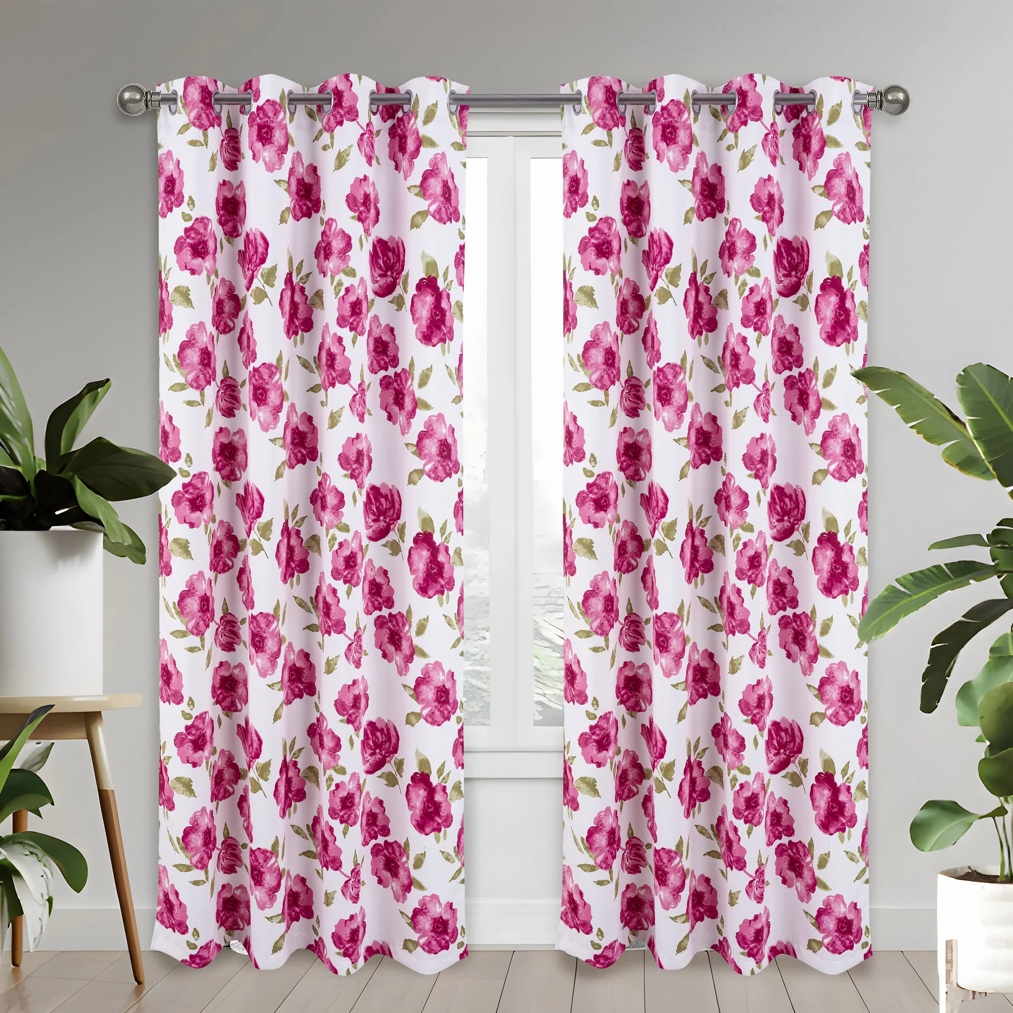 Sherly Floral Room Darkening Grommet Window Panel, 54x84 Inches - Image 6