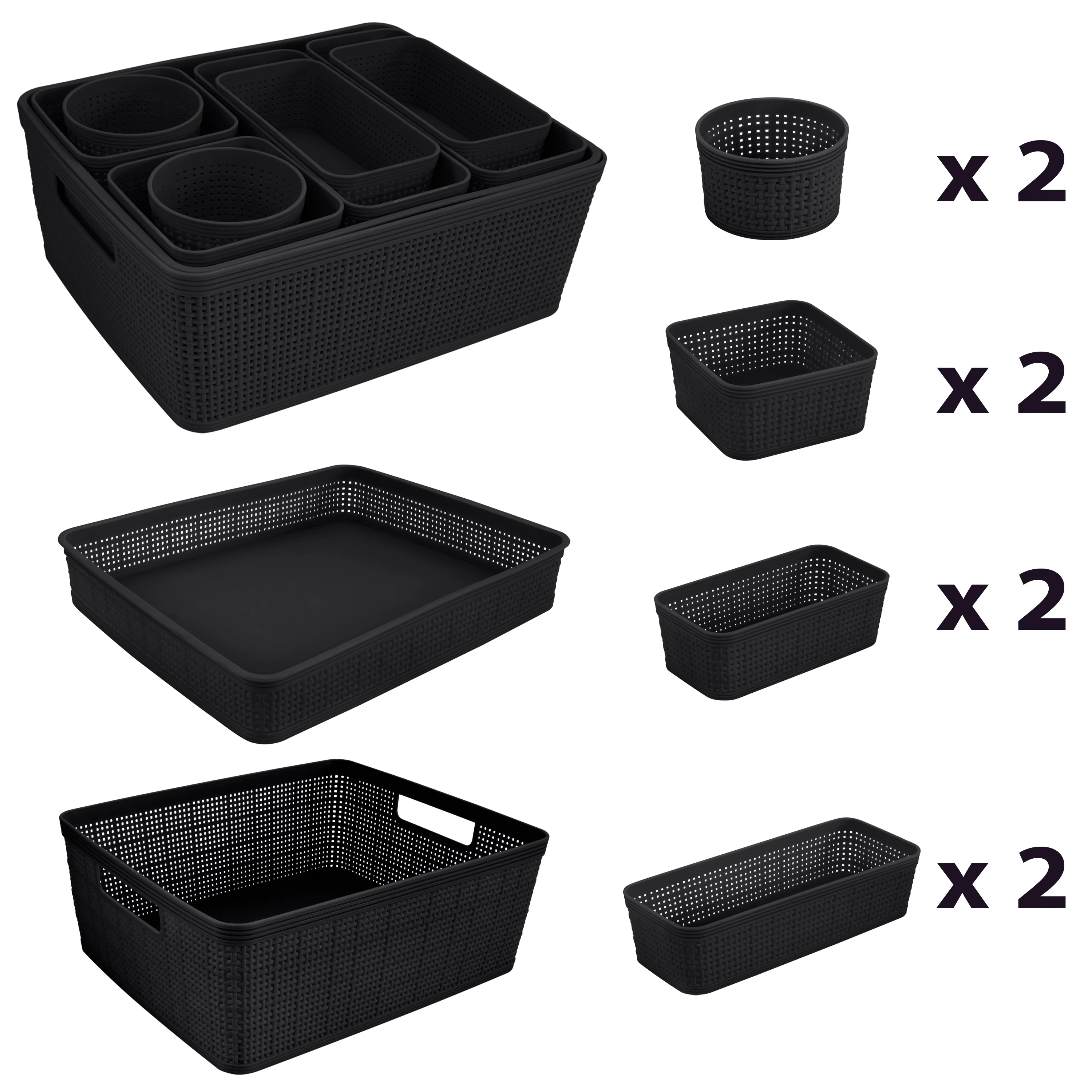 Simplify 10 Pack Organizing Set in Black - Image 2