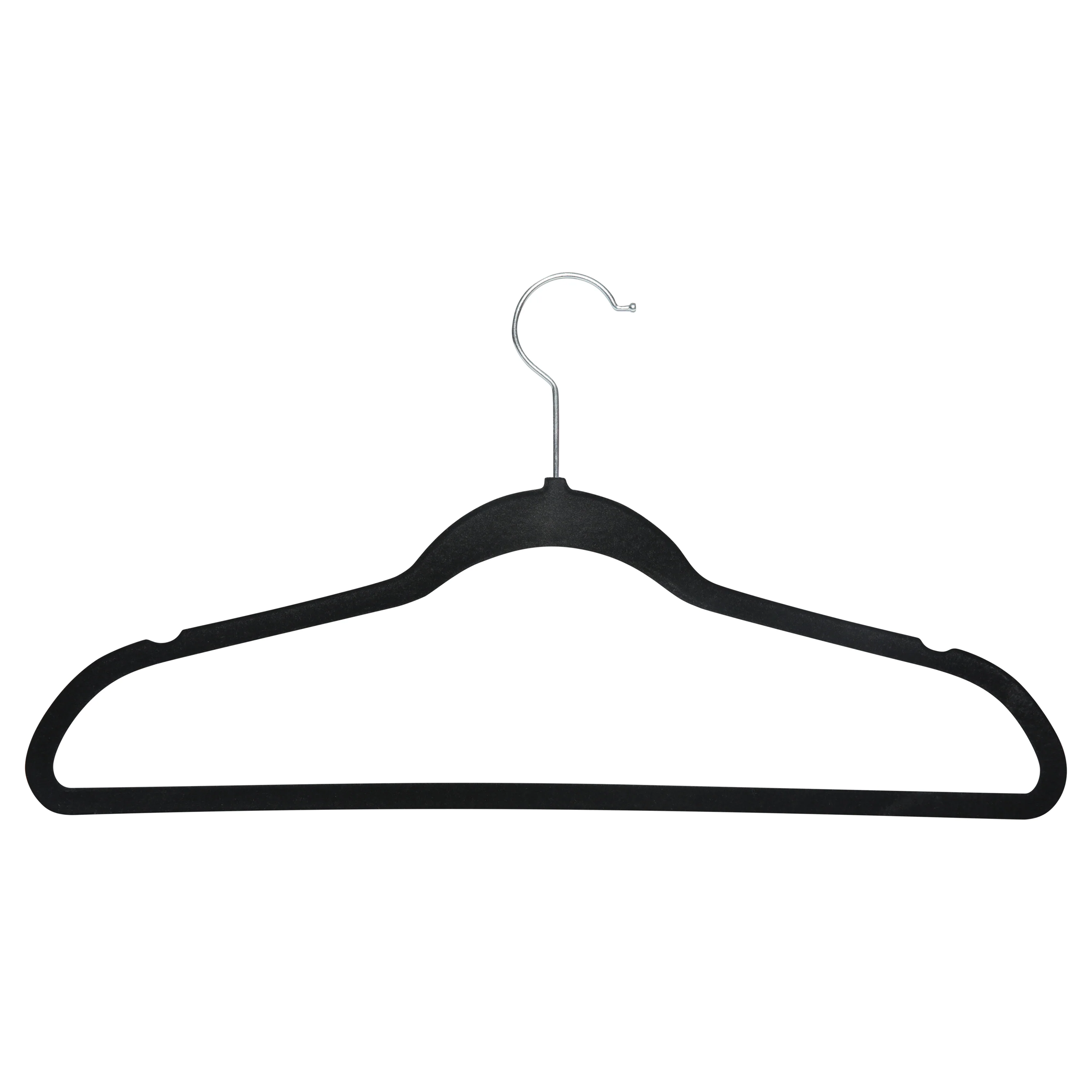 Simplify 10 Super Slim Velvet Huggable Hangers in Black - Image 2