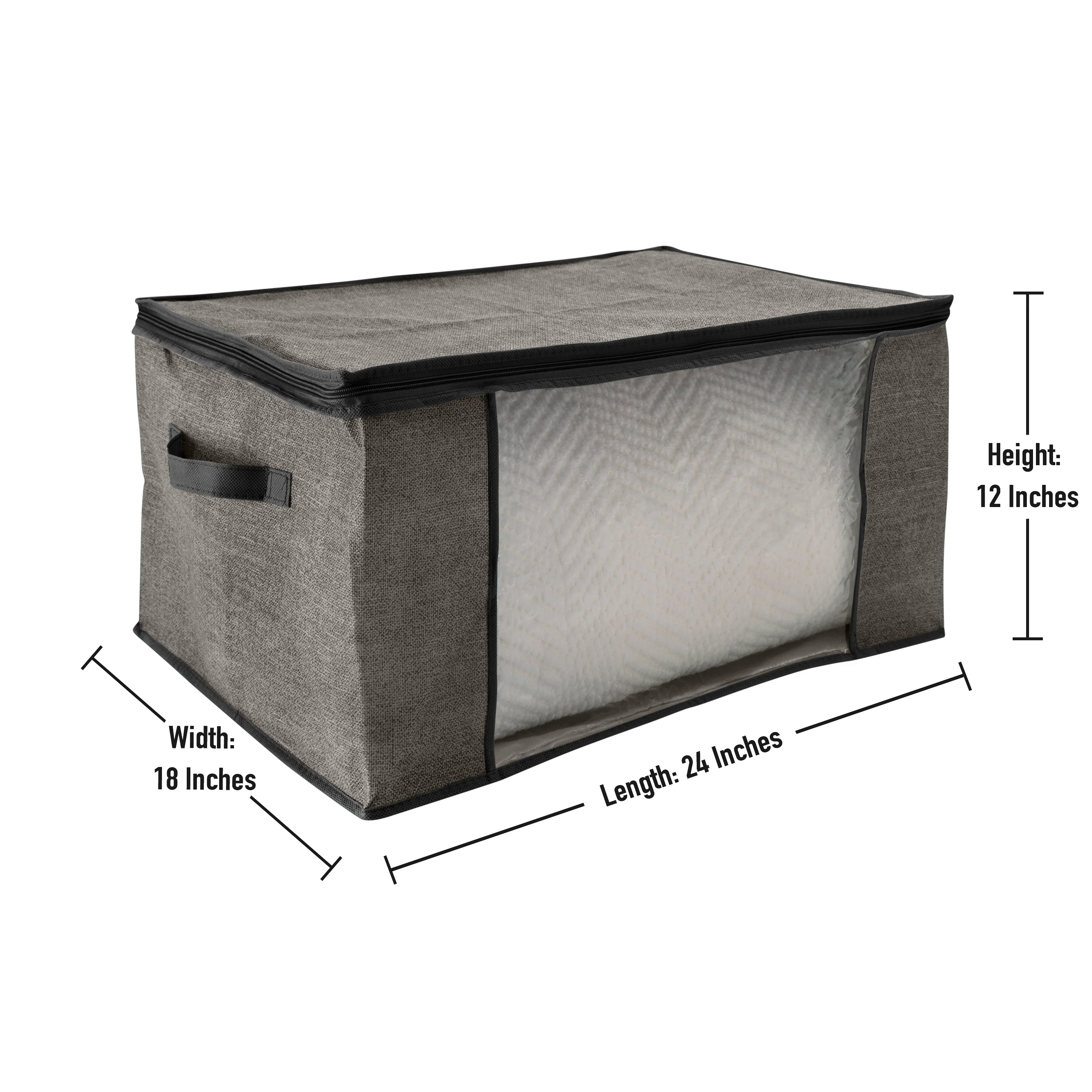 Simplify 2 Pack Blanket Storage Bag in Black - Image 3