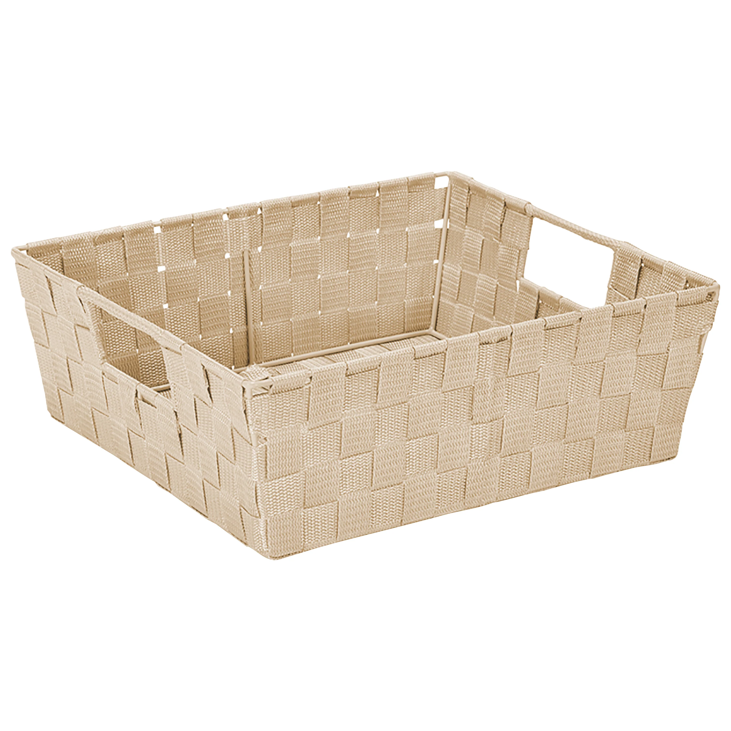Simplify 2 Pack Large Storage Shelf Tote in Ivory - Image 2