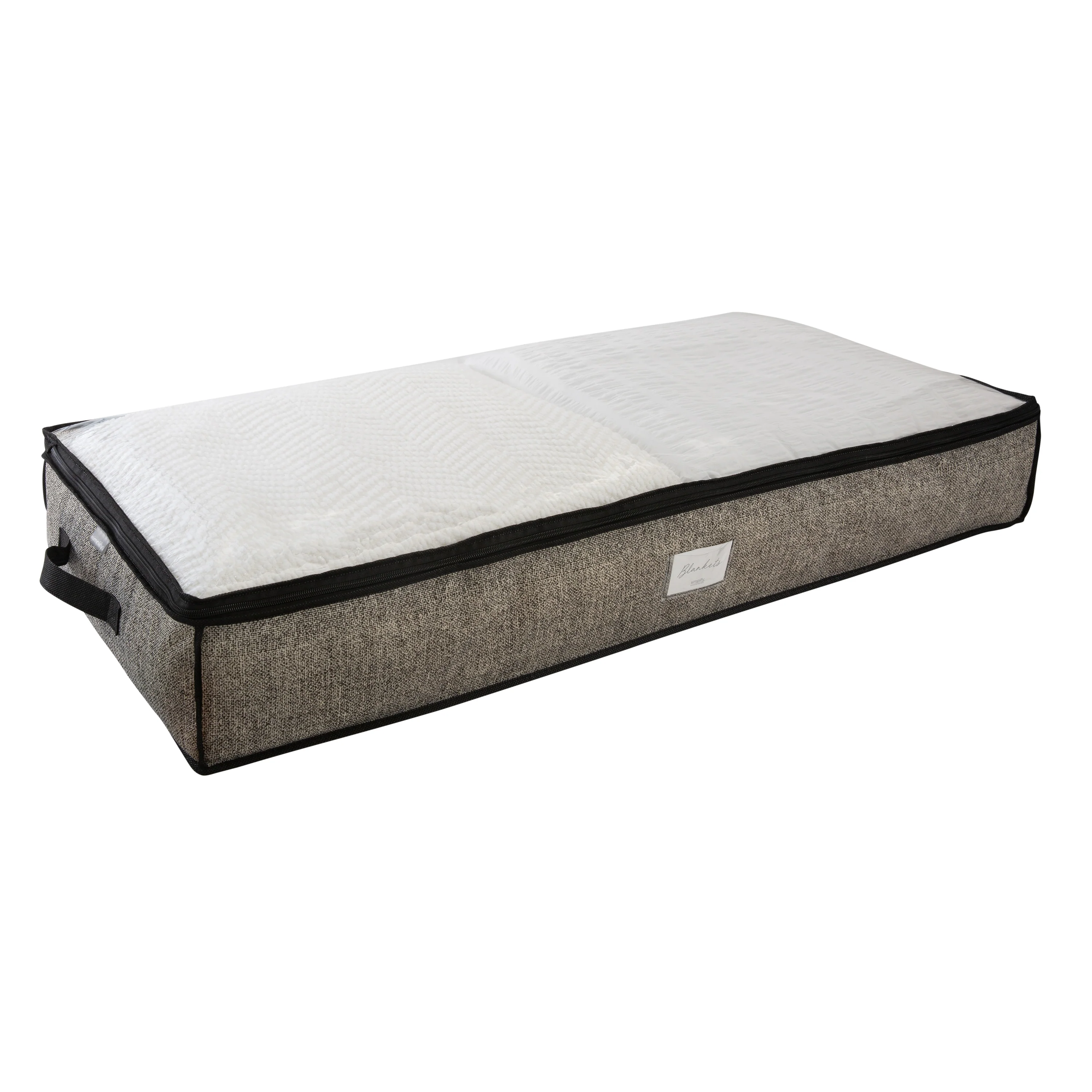 Simplify 2 Pack Under the Bed Storage Bag in Black - Image 2