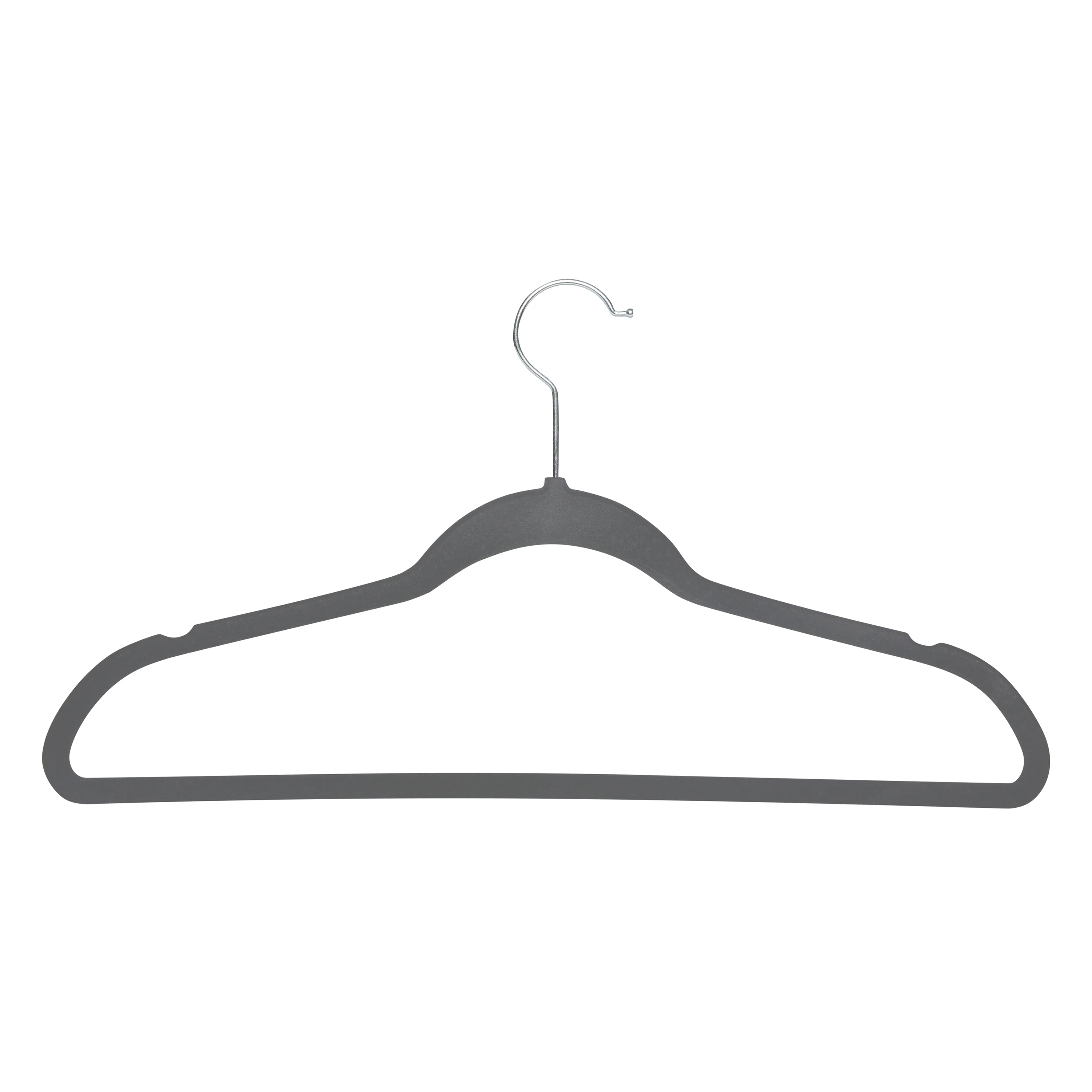Simplify 25 Pack Slim Velvet Suit Hangers in Grey - Image 2