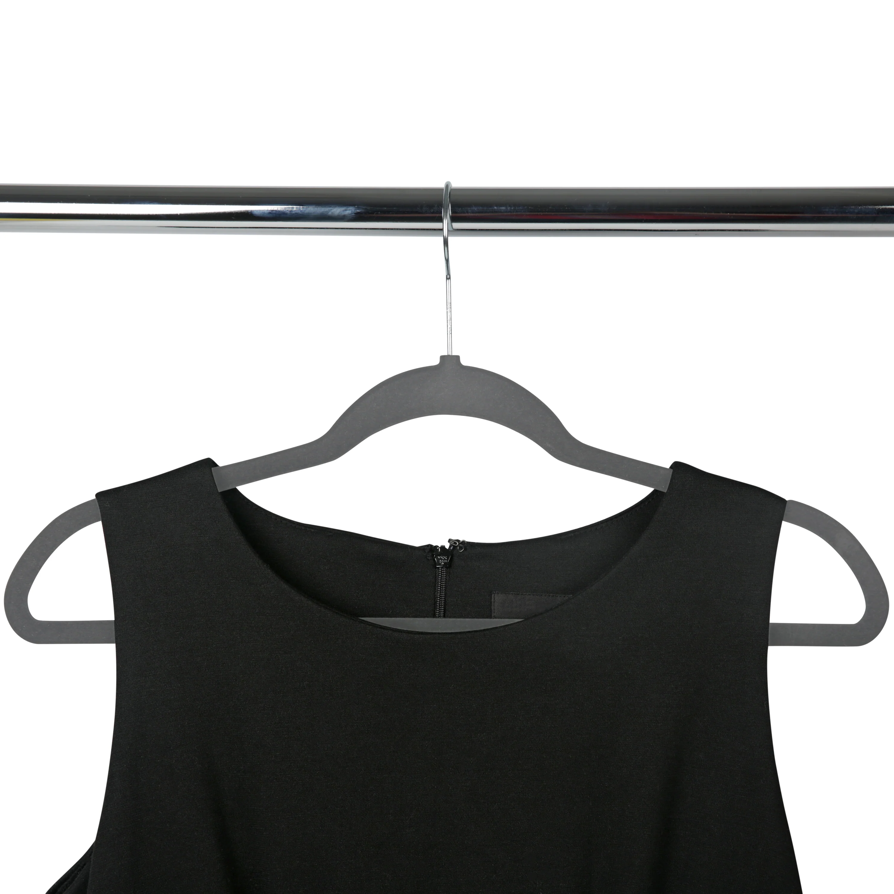 Simplify 25 Pack Slim Velvet Suit Hangers in Grey - Image 3