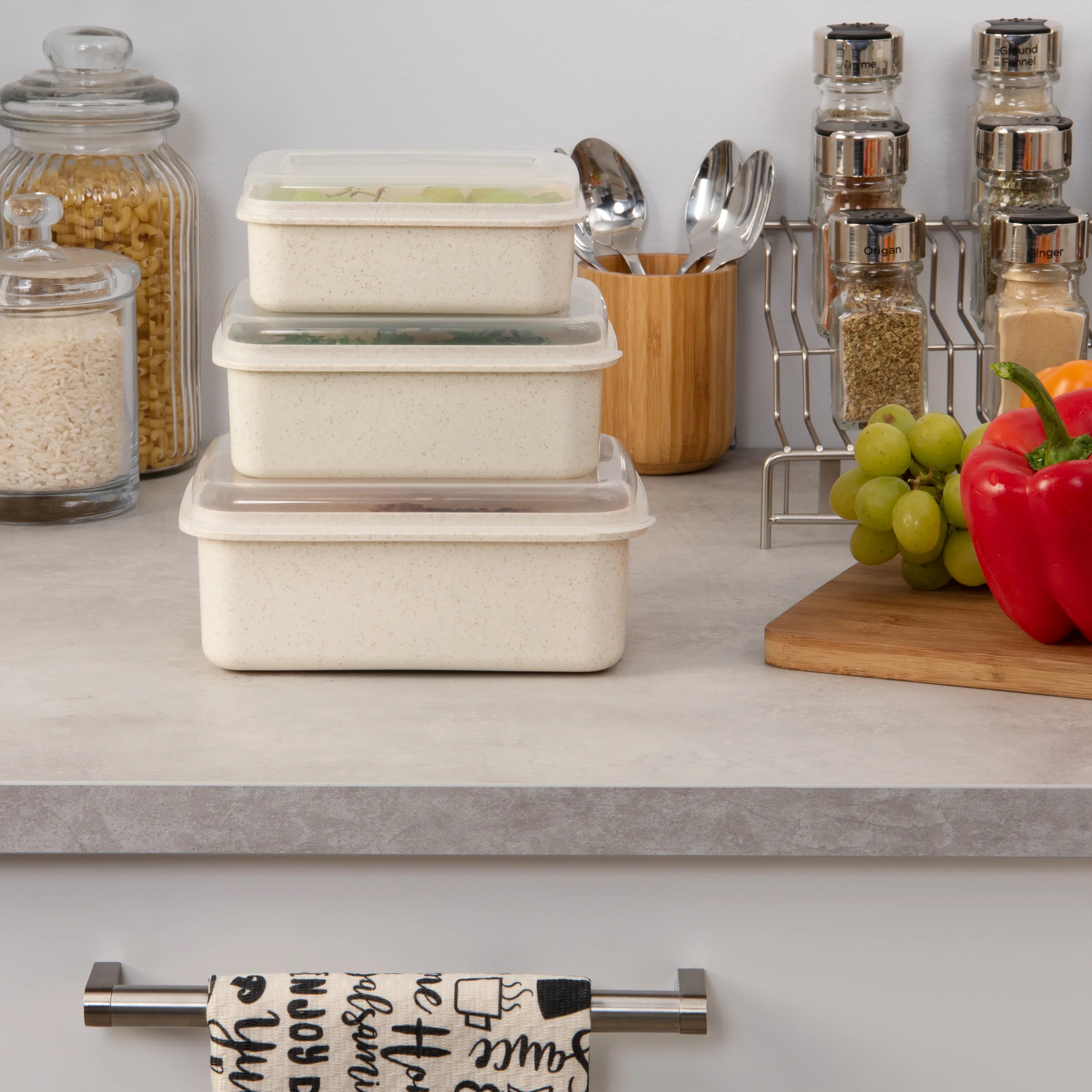 Simplify 6 Piece Natural Food Storage Containers - Image 4