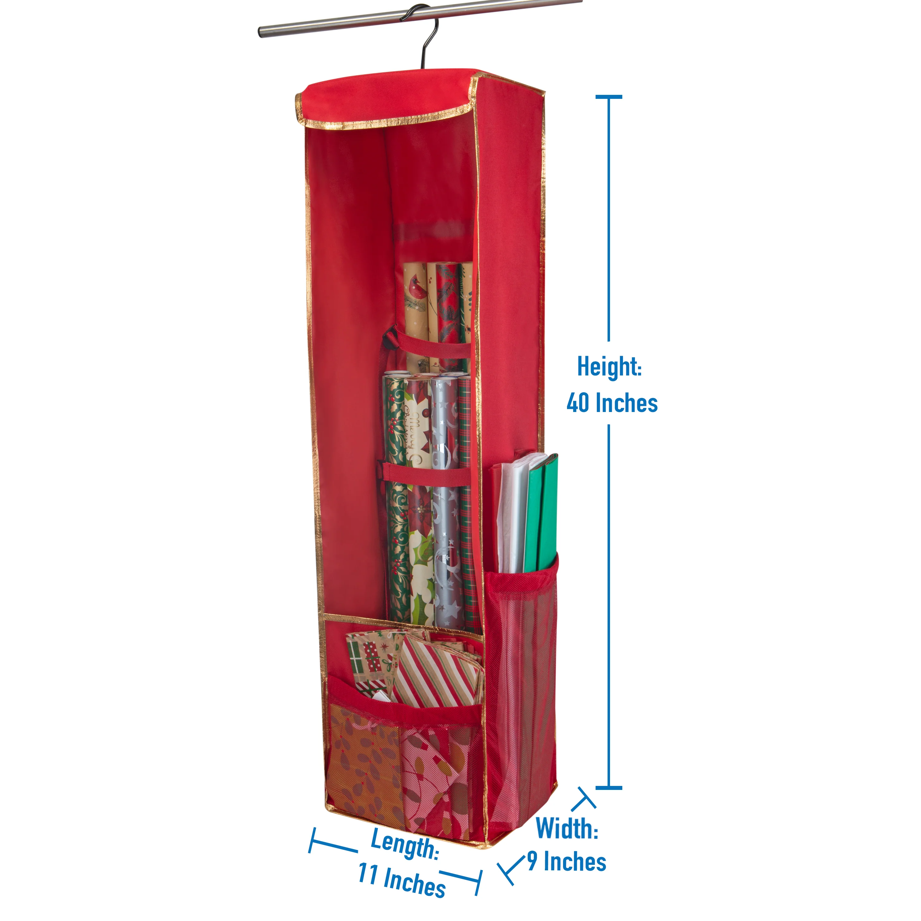 Simplify Hanging Holiday Gift Wrap Organizer - Image 2